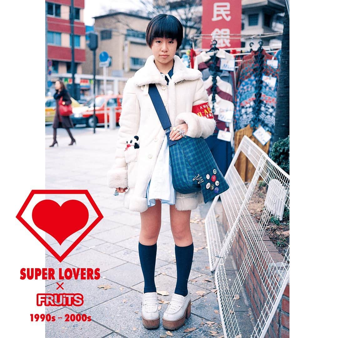 FRUiTSのインスタグラム：「@superlovers_1988  FRUiTS magazine No.8 shot by Shoichi Aoki in 1998  Super Lovers launched in 1988 by designer Yasuharu Tanaka, in response to the emerging #Dance, #Punk and #OldSchool fashion scenes.  From the 1990s to the 2000s, Super Lovers injected music, art, diversity and LOVE (tolerance) into fashion, becoming an instantly beloved brand for a generation of party kids.  The enduring message of tolerance and positivity Super Lovers embodies spoke to kids, teens and celebrities from all walks of life within the party cultures of Tokyo, London and Hong Kong.  The love continues with 2021’s Rebooted, high-quality, print on-demand products, now on sale!  From Tokyo with love Love is the message SUPER LOVERS Co. Ltd.  #superlovers #スーパーラヴァーズ #FRUiTS #フルーツ #shoichiaoki #fruitsmag #fashionshopping #streetware #streetfashion #streetstyle #fashionblogger #japanesestreetfashion #harajukufashion #tokyofashion #harajukustyle #lovefashion #picoftheday #kawaiiculture #kawaii #cute #fashion #style #fashionphotography #harajuku #tokyo #japan」