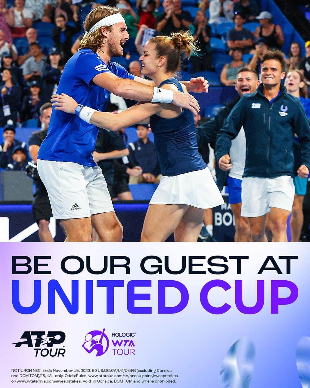 ATP World Tourのインスタグラム：「🚨Now’s your chance to win a trip to the 2024 @unitedcuptennis!🚨  Our grand prize winner will receive: 🎾 A trip for two to the 2024 United Cup ✈️ Roundtrip travel to Sydney 🏨 Four nights hotel accommodation 🎟️ Tickets for two tournament sessions   Official rules & how to enter can be found here:  https://www.atptour.com/en/break-point/sweepstakes」