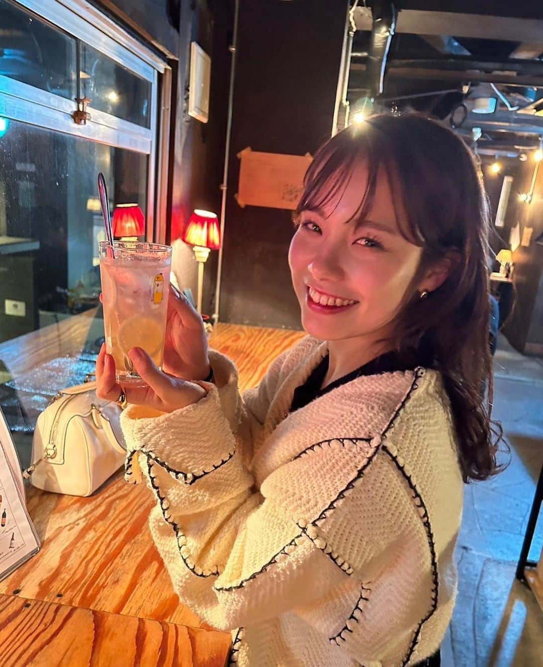 前田希のインスタグラム：「自由が丘飲みめちゃくちゃよかったから またしたい、、🍺✨ . 可愛くて美味しかったけど 二軒目で見つけたお店だから 次は一軒目で行きたい🫶 . . #自由が丘 #自由が丘グルメ #自由が丘居酒屋」