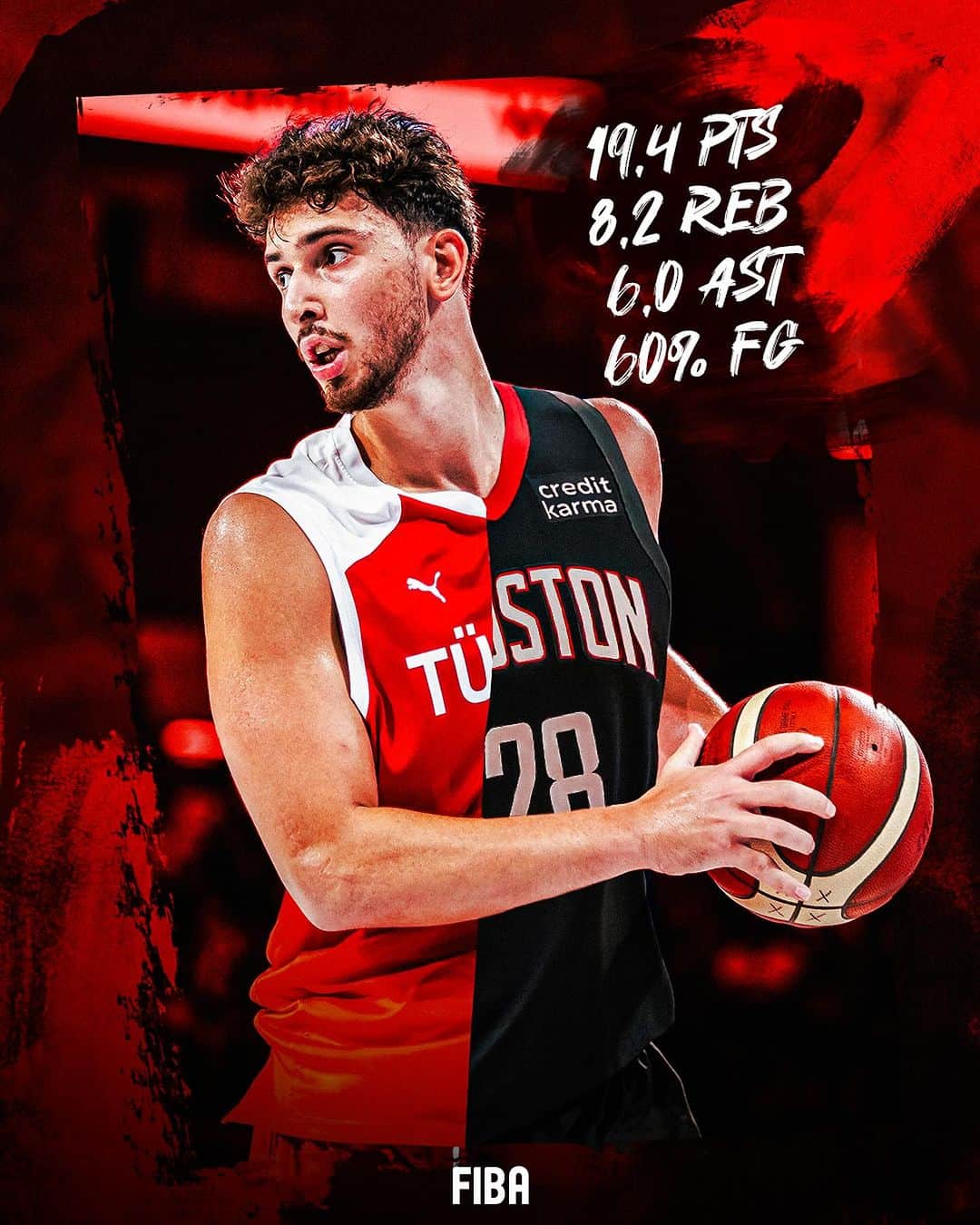 FIBAのインスタグラム：「Alperen Sengun’s start to the season is just 😳  🇹🇷 Turkish center is statistically the third best center in the NBA right now!」