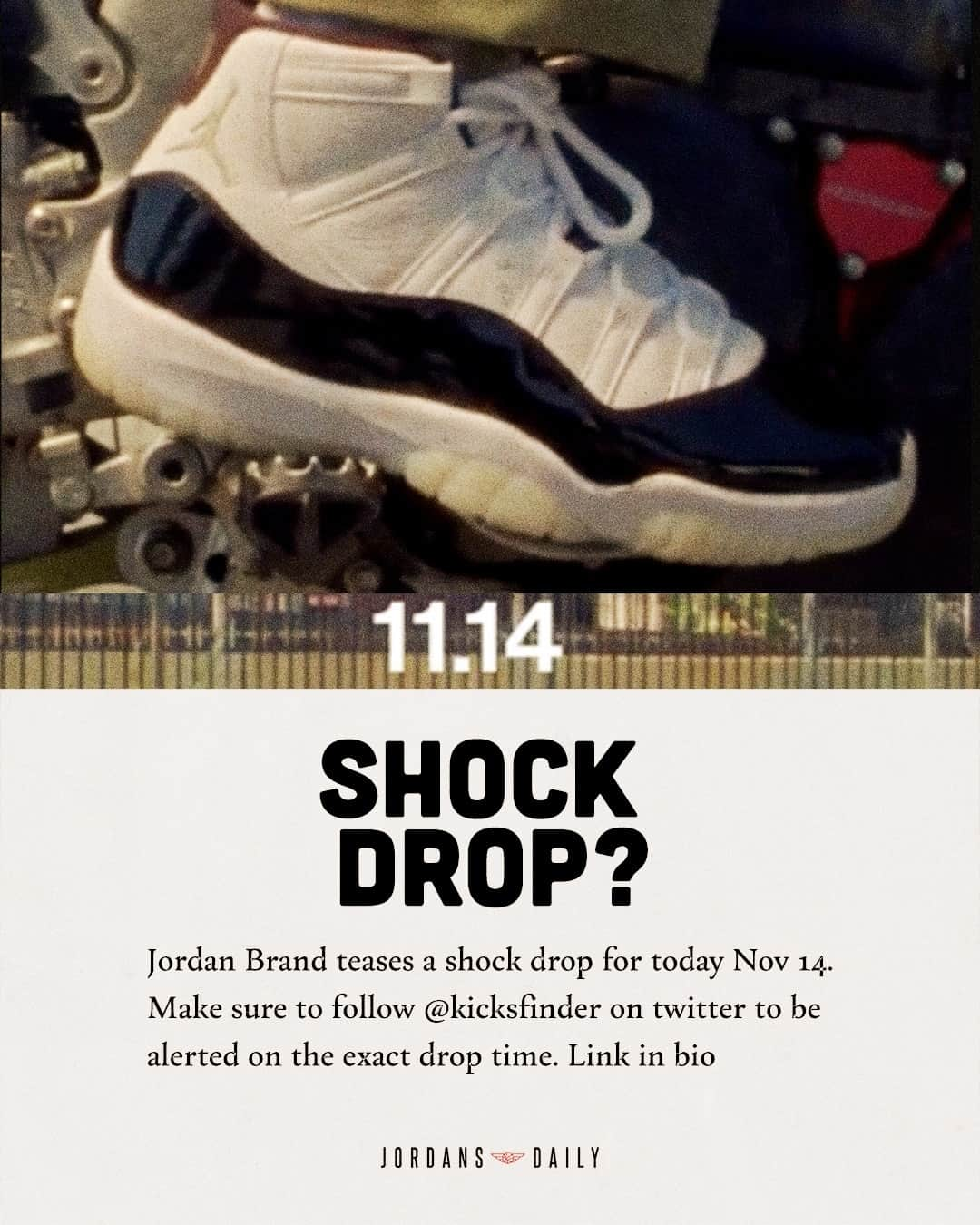 Sneaker News x Jordans Dailyさんのインスタグラム写真 - (Sneaker News x Jordans DailyInstagram)「Shock Drop expected today. Don't sleep if you are looking to cop. Follow kicksfinder on twitter to be alerted. Link in bio.」11月14日 23時59分 - jordansdaily