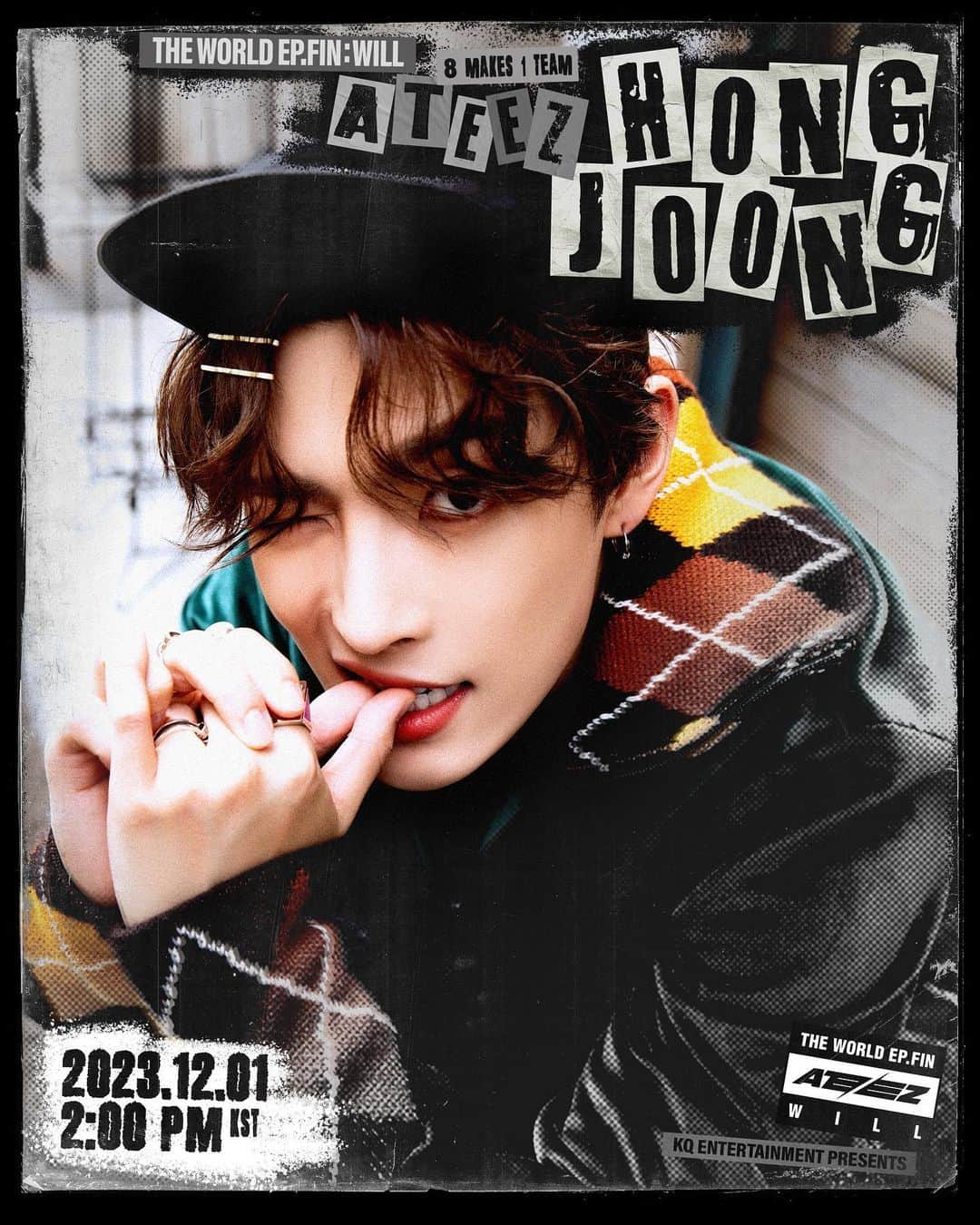 ATEEZのインスタグラム：「[📷] ATEEZ(에이티즈) THE WORLD EP.FIN : WILL Character Poster ⠀ 2023. 12. 01 2PM RELEASE ⠀ #WILL #미친폼 #Crazy_Form #ATEEZ #에이티즈 #HONGJOONG #홍중」
