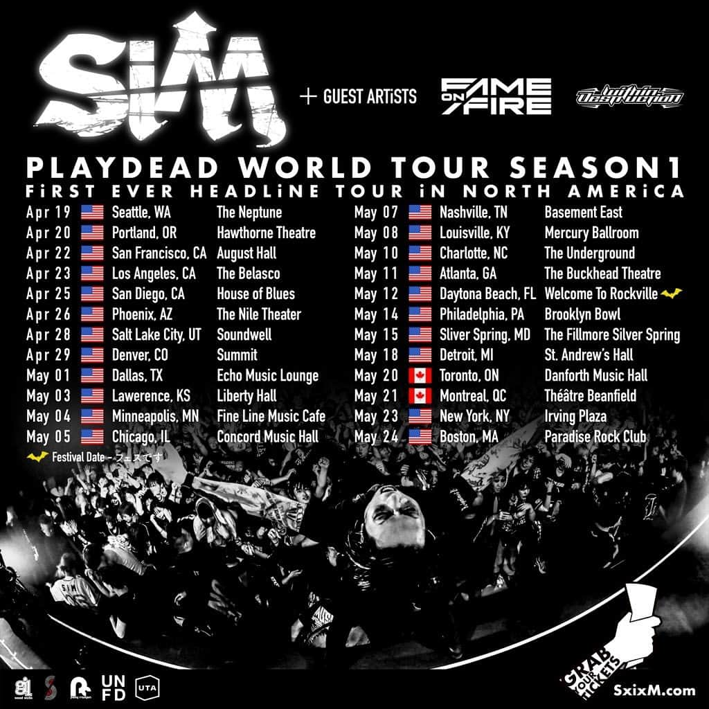 MAH さんのインスタグラム写真 - (MAH Instagram)「🇺🇸 🇨🇦 🇺🇸 🇨🇦  We’ll see you soon😈😈😈😈  @fameonfire @withindestructiondm   Grab your tix now : SxixM.COM🦀  #SiM #SiM6th #PLAYDEAD  #SiMUSTOUR」11月15日 0時38分 - mahfromsim