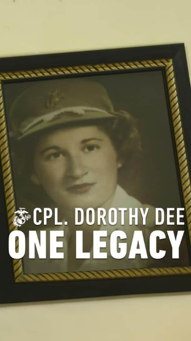 アメリカ海兵隊のインスタグラム：「Dorothy “Dottie” Dee served in the Marine Corps from 1943-1945 as an administrative clerk at Marine Corps Air Station Miramar, CA.   Women Marines like Dottie performed more than 200 military assignments during World War II, making significant contributions to the war effort and paving the way for future generations of military women to serve the nation.   To this day, men and women continue to follow in the footsteps of patriotic young Americans like Dottie – those who see a job to be done and feel compelled to serve their country.   Hear her story.   This is the third video in our series of features celebrating Marine Corps veterans.   #USMC #SemperFi #MarinesoftheCorps #Veterans」