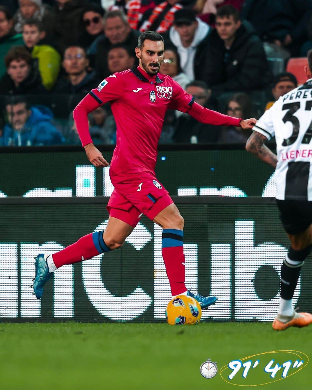 のインスタグラム：「Quello a Éderson è stato l’assist più tardivo registrato da @zappacosta sui 18 complessivamente forniti in @seriea ⏱️  Against Udinese, Davide #Zappacosta delivered his latest assist out of 18 overall he provided in #SerieA ⏰  #GoAtalantaGo ⚫️🔵」
