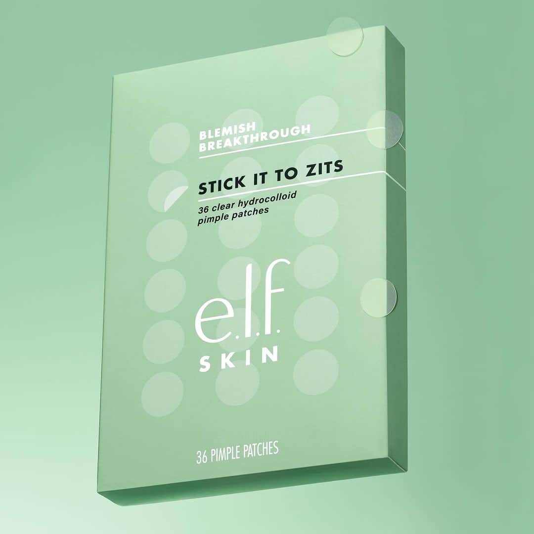 e.l.f.のインスタグラム：「Patch on, zit gone! 🤩 Introducing ✨NEW✨ Blemish Breakthrough Stick It To Zits 🙌   These clear & thin hydrocolloid pimple patches help to flatten & visibly reduce the look of blemishes 👊 Now you can extract impurities AND protect your skin for faster healing! 🚀 Get 36 patches for ONLY $8 🤑  AVAILABLE NOW on elfskin.com 💚 (For US residents only 🇺🇸)   COMING SOON: 🎯 @targetstyle online later this year & in-store early 2024 ❤️ @cvspharmacy online & in-store early 2024 📦 @amazon later this year   #elfskin #elfingamazing #eyeslipsface #crueltyfree #vegan #pimplepatch」