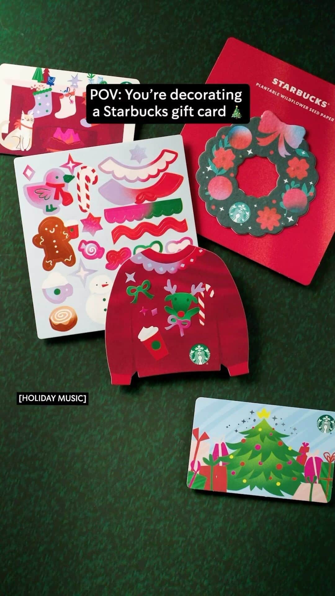 Starbucksのインスタグラム：「All dressed up and ready for gifting. ✨ #Starbucks #StarbucksCard #Holidays #HolidaySeason」