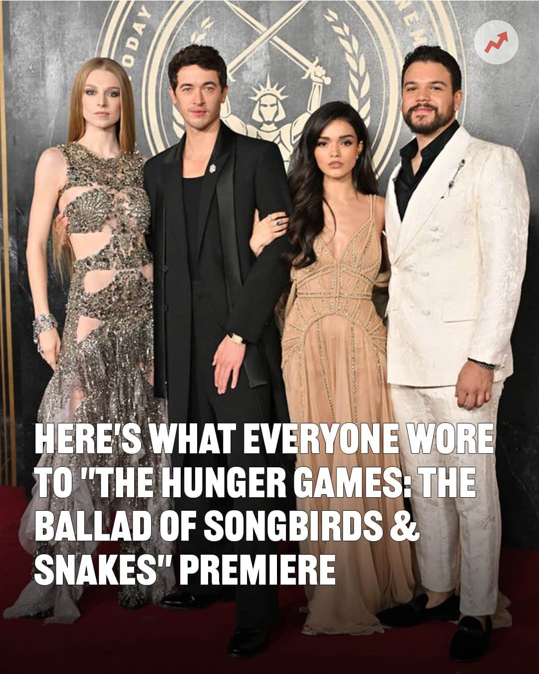 BuzzFeedのインスタグラム：「After what feels like the longest wait ever, The Hunger Games: The Ballad Of Songbirds and Snakes had its US premiere last night, and we are soooooo back! See more of the looks from the premiere at the link in our bio ✨」