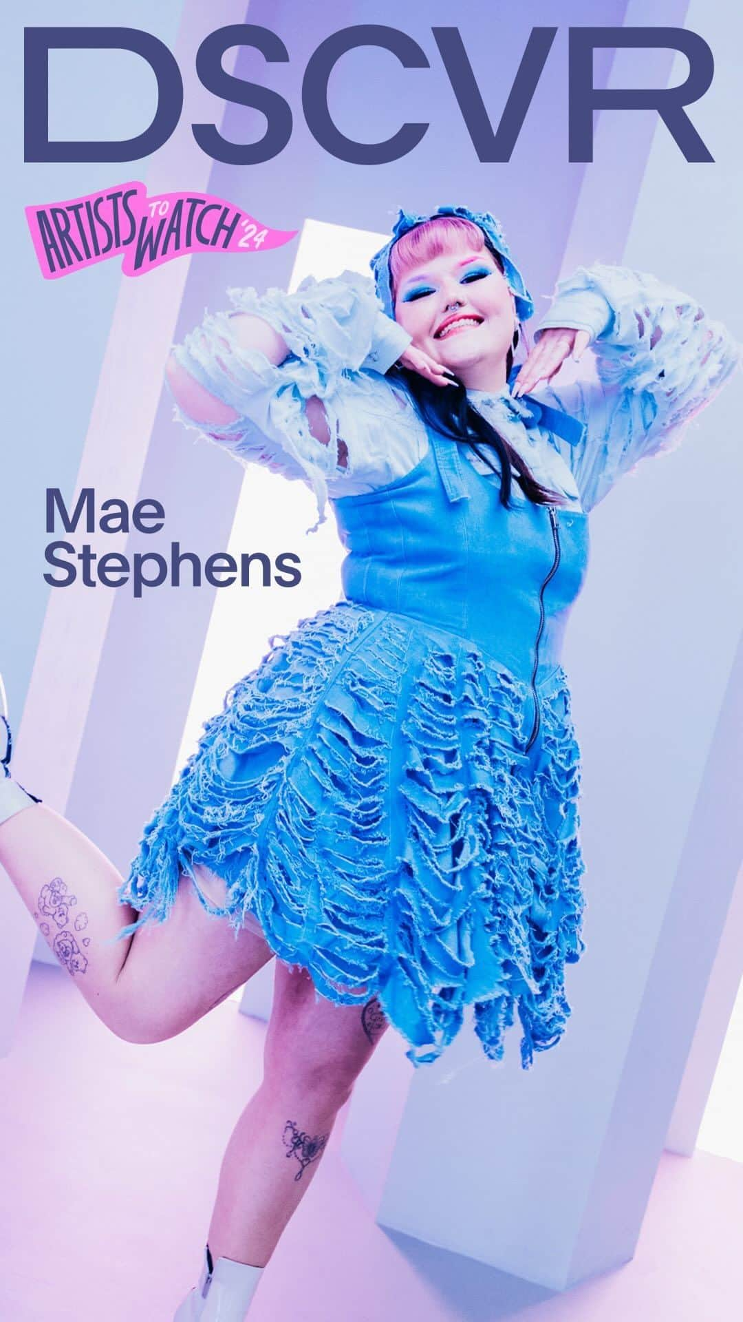 Vevoのインスタグラム：「@maestephens_ turned “If We Ever Broke Up” into the alt-pop viral hit of 2023. Watch how she has fun with it, and her wonderfully cheeky “Mr. Right” in our #DSCVR Artists to Watch 2024 performances.」