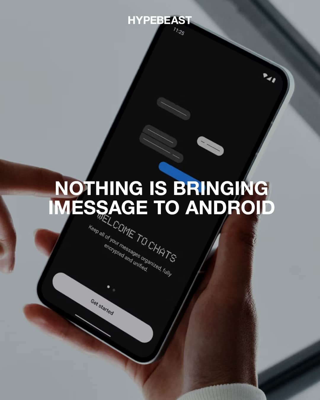 HYPEBEASTさんのインスタグラム写真 - (HYPEBEASTInstagram)「Green text bubble peeps, rejoice as UK-based tech company @nothing looks to bring iMessage to Android....sort of.⁠ ⁠ The Nothing Chats app is set to release on November 17. The new app is partnering with American tech label Sunbird to deliver end-to-end encryption to ensure secure communication between iPhone and Android devices. ⁠ How does it work? According to tech YouTuber Marques Brownlee, similar to how other iMessage android bridge services work, “...it’s literally signing in on some Mac Mini in a server farm somewhere, and that Mac Mini will then do all of the routing for you to make this happen.”⁠ Photo: nothing」11月15日 2時35分 - hypebeast