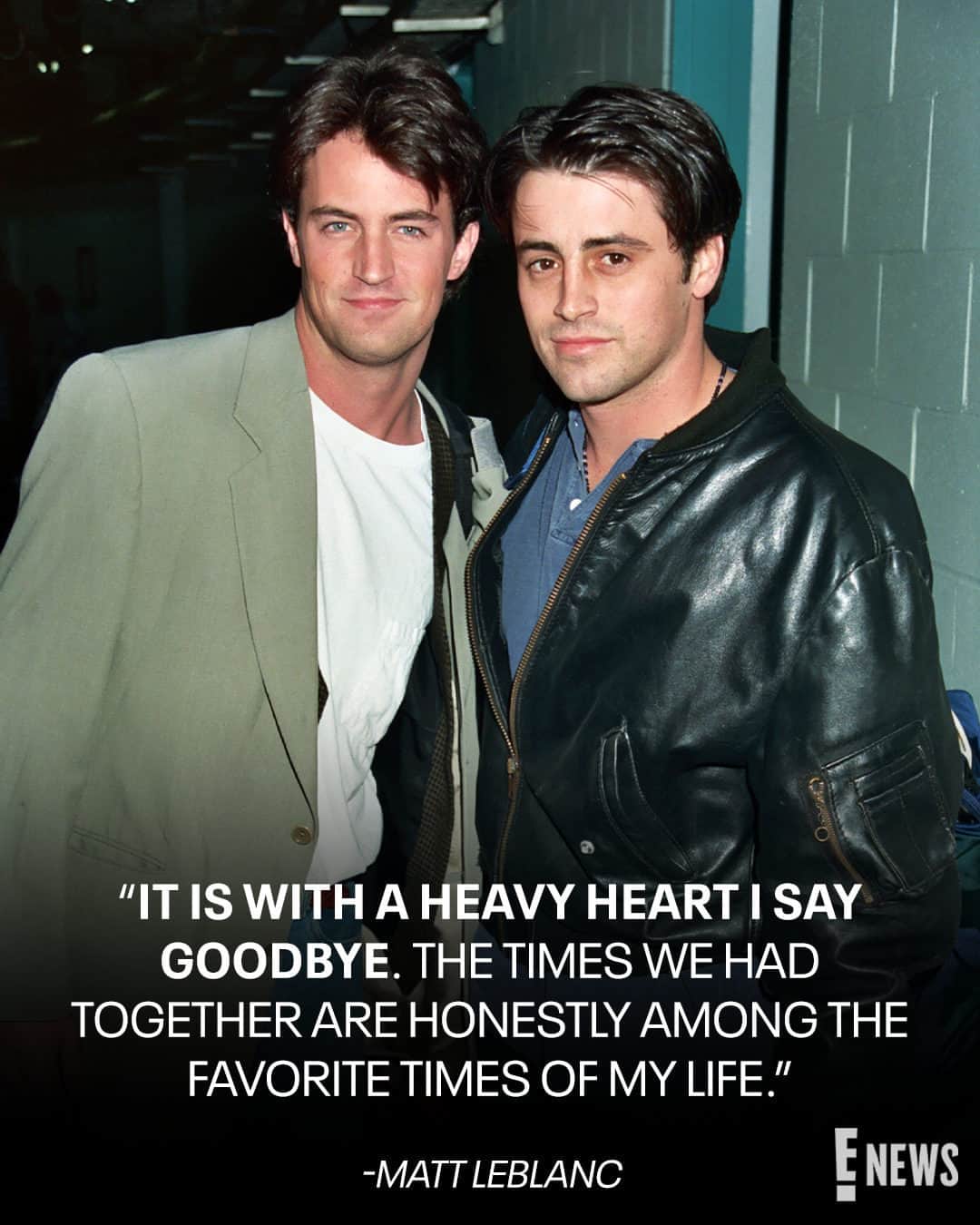 E! Onlineさんのインスタグラム写真 - (E! OnlineInstagram)「Friends forever. 🕊️🤍 Matt LeBlanc shared an emotional tribute to his co-star and “brother” Matthew Perry—link in bio. (📷: Getty)」11月15日 2時39分 - enews