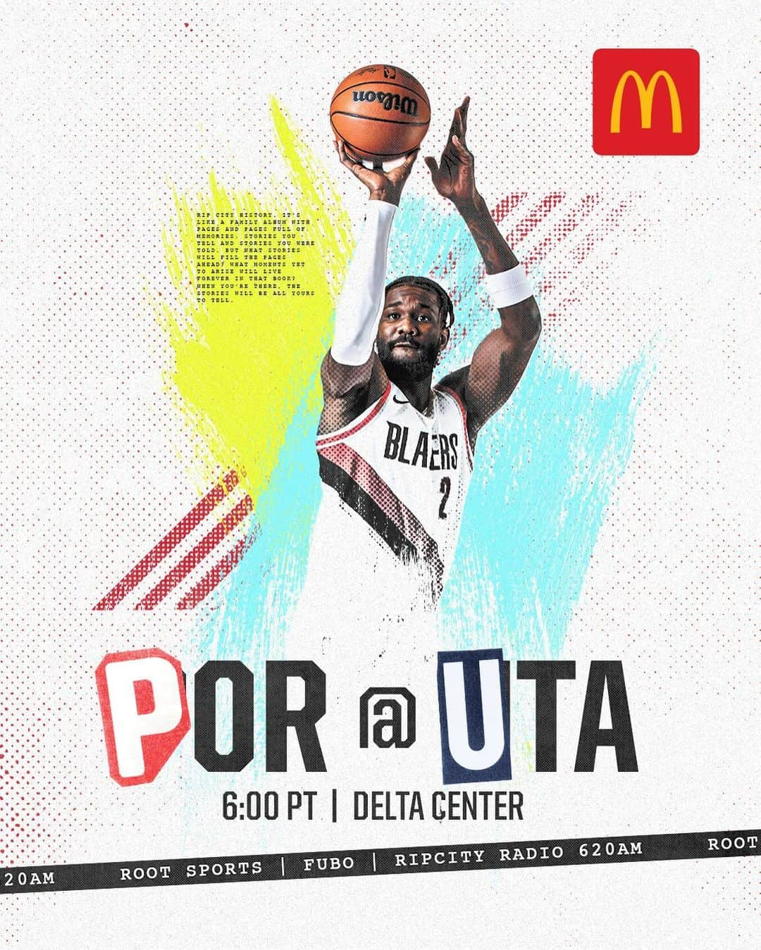 ポートランド・トレイルブレイザーズのインスタグラム：「tourney action in SLC 🏆  🏀 #RipCity   vs. @utahjazz  🏟️ @deltacenter  ⌚️ 6:00PM PT 📺 @rootsportsnw // @fubotv  📻 @ripcityradio620」