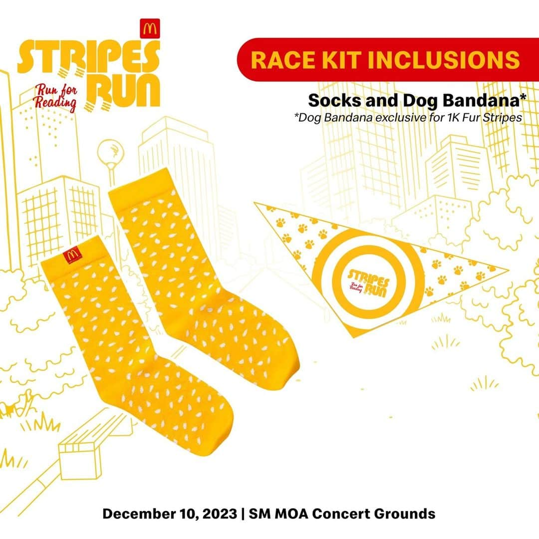 McDonald's Philippinesさんのインスタグラム写真 - (McDonald's PhilippinesInstagram)「Looks promising! 👀 Register na and get your very own Stripes Run 2023 Race Kit! Comes with the exclusive Stripes Run sesame socks.」11月15日 13時00分 - mcdo_ph