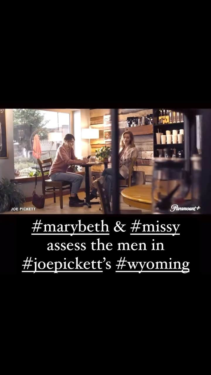 シャロン・ローレンスのインスタグラム：「#MaryBeth &  #Missy assess the men in #Wyoming @sharonelawrence @officialjguill ❤️ @paramountplus #JoePickett #Season2」