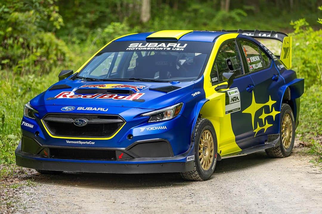 Subaru Rally Team USAのインスタグラム：「What differences in the livery do you think we’ll see between the two #SubaruWRX Open Class Rally cars in 2024?  #subaru #wrx #rally #motorsport」