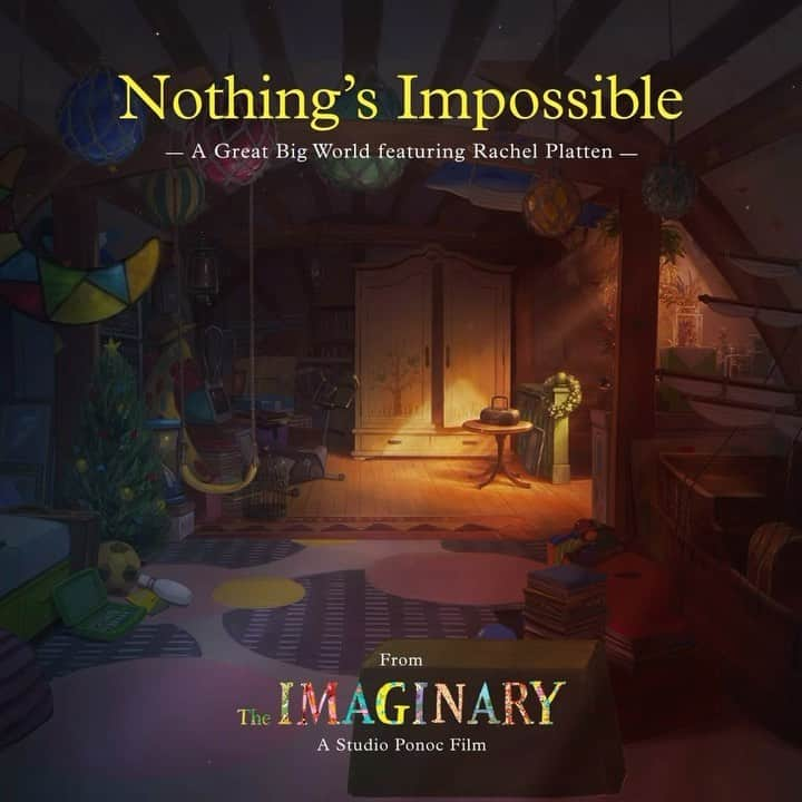 A Great Big Worldのインスタグラム：「We’re so excited to announce that we’ve written the theme song to Studio Ponoc’s upcoming film, The Imaginary. It’s called “Nothing’s Impossible” and features our friend Rachel Platten. The song is available everywhere now!  Getting to work on this project was truly an honor. The hand-drawn animation is stunning, and the story is heartfelt and magical, based on author A.F Harrold and illustrator Emily Gravett’s prize-winning novel.  The film is out in Japan 12/15, and will be available around the globe in 2024.  Produced by @chriscubeta, strings by @mooserob. Link in profile!」