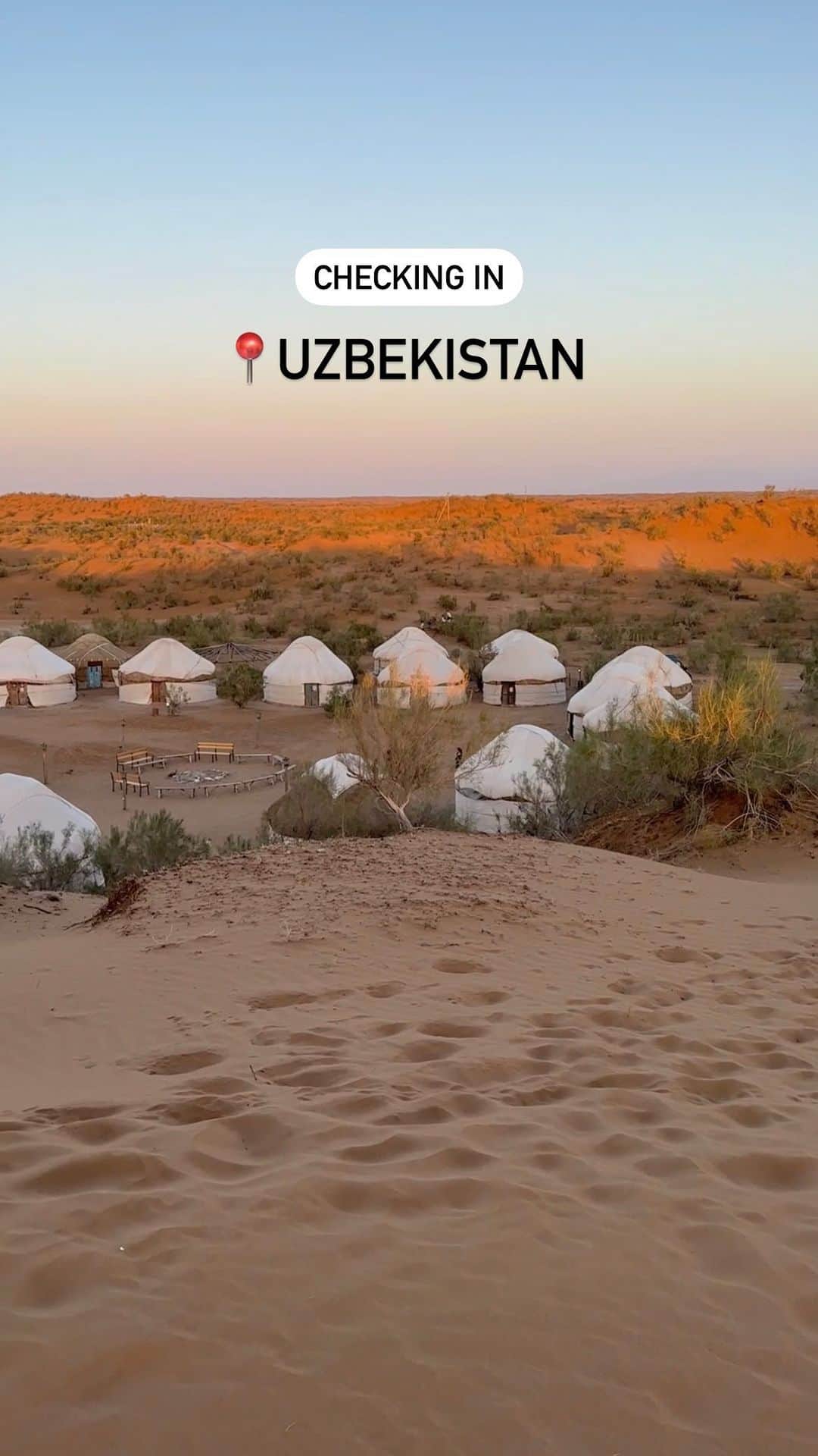 Lonely Planetのインスタグラム：「“While the historic cities of Uzbekistan get the most attention from travelers, my favorite activity was gazing up at the Milky Way from the Kyzylkum Desert,” writes LP staffer Alex Butler, who stayed at Kyzylkum Safari Yurt Camp while exploring what lies beyond the country’s Silk Road cities: “The dry climate and lack of light pollution meant the sky was carpeted with stars.”✨  Here’s a lil glimpse of her epic trip – link in bio to see the rest of our stunning #BestInTravel destinations, our top 50 places to see in 2024 🗺️」