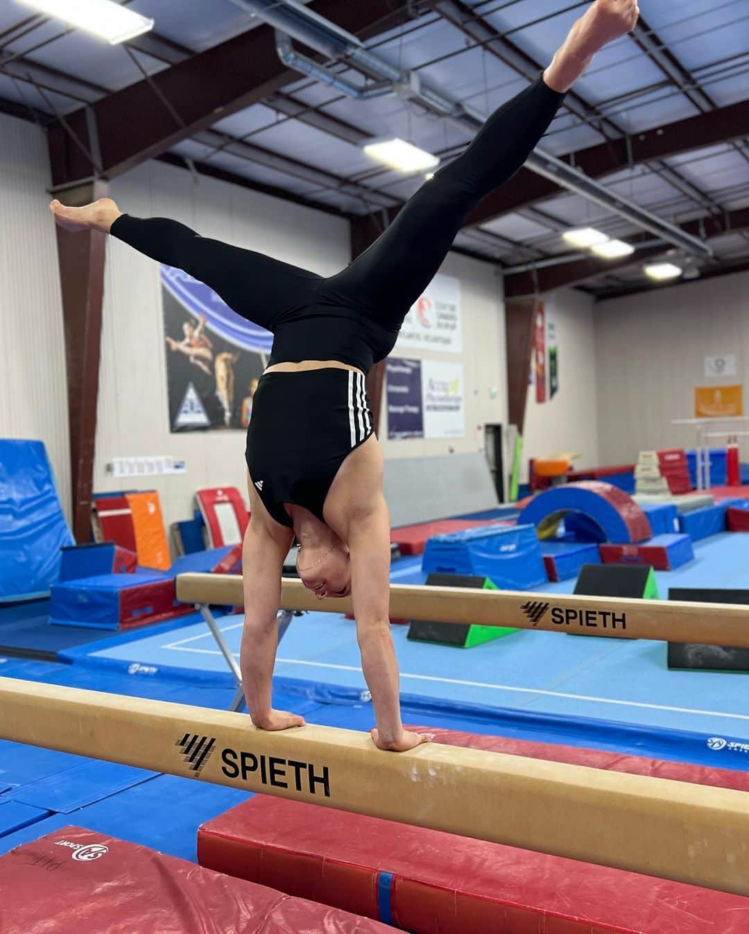 エリー・ブラックさんのインスタグラム写真 - (エリー・ブラックInstagram)「➡️A ➡️ B ➡️ or C 😆  #Gymnastics #Training #TheGrind」11月15日 7時39分 - ellieblack_