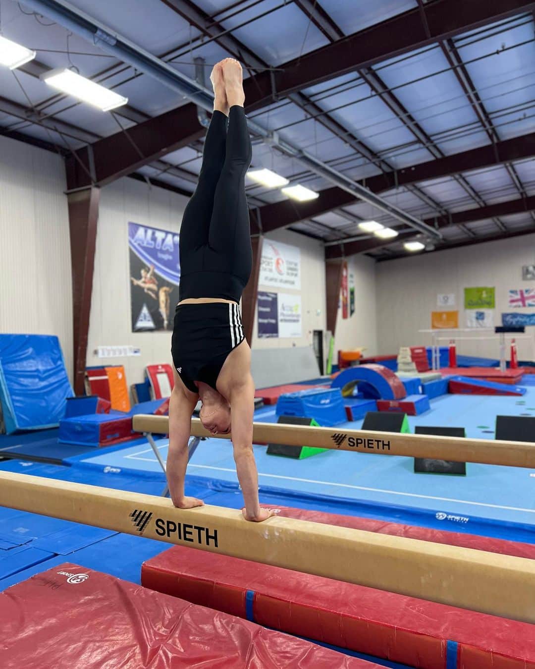 エリー・ブラックさんのインスタグラム写真 - (エリー・ブラックInstagram)「➡️A ➡️ B ➡️ or C 😆  #Gymnastics #Training #TheGrind」11月15日 7時39分 - ellieblack_