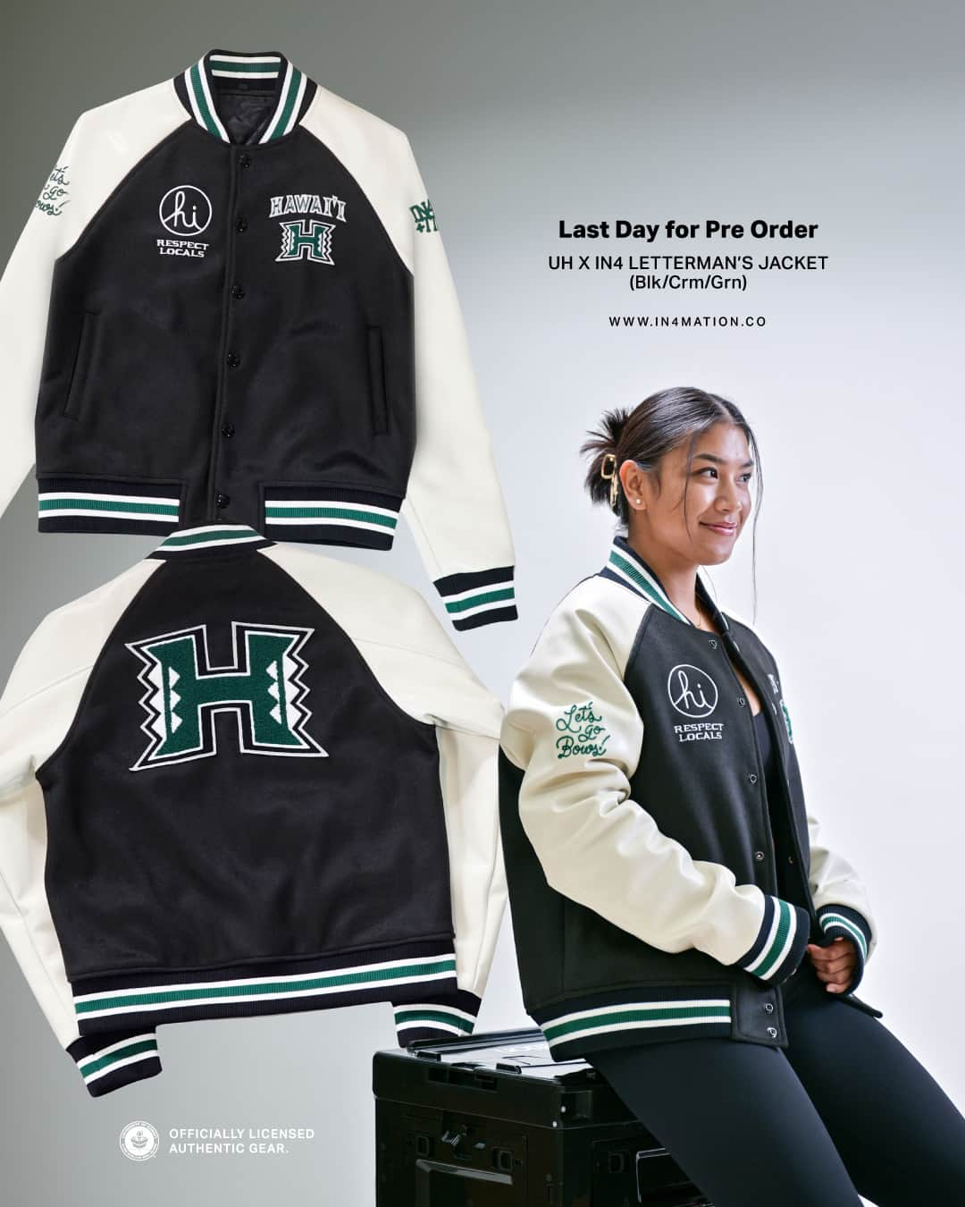 インフォメーションさんのインスタグラム写真 - (インフォメーションInstagram)「LAST DAY!!! *PRE ORDER* UH LETTERMAN JACKET ⁣⁣⁣  *PRE ORDER* ENDS TODAY  NOVEMBER 14TH   * Pre Order Items Are Made To Order With An Estimated Ship Date Of Early February 2024 Or Sooner. Pre Orders For This Limited Item Will Close On November 14th.  www.in4mation.co」11月15日 8時01分 - in4mation_