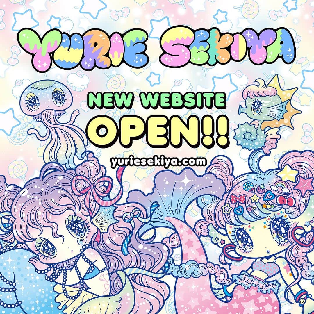 せきやゆりえのインスタグラム：「Hello all my overseas fans 😭🔥YURIE SEKIYA's new web site is now open! More goods and art will be coming soon 🫶🫶 look forward to it 🌈  yuriesekiya.com」
