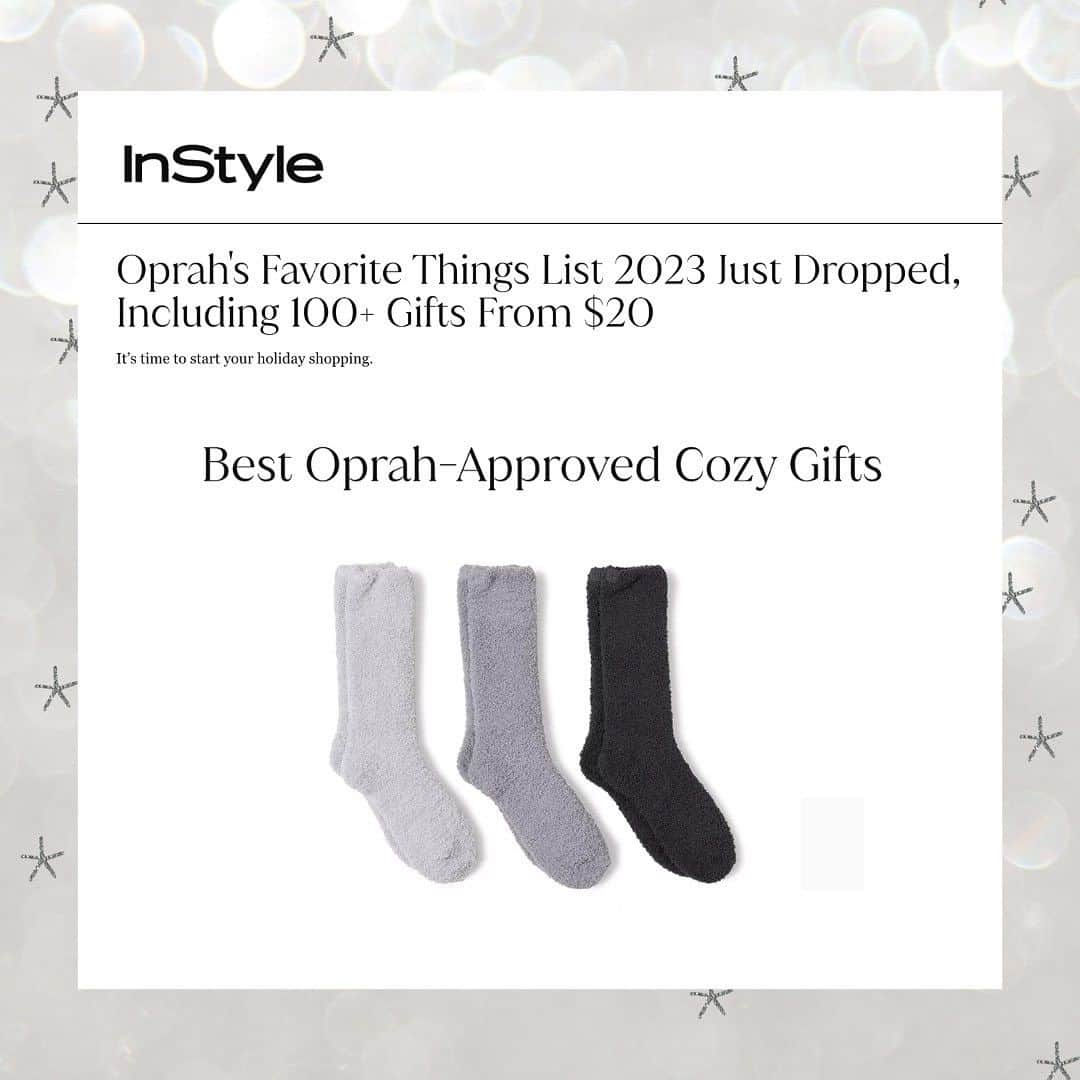 ベアフットドリームスさんのインスタグラム写真 - (ベアフットドリームスInstagram)「“The Coziest Gifts on Oprah’s Favorite Things.” 😊️ Take a look at our most recent press features that celebrate our CozyChic Sock Set being named #OprahsFavoriteThings 2023. ✨」11月15日 8時37分 - barefootdreams