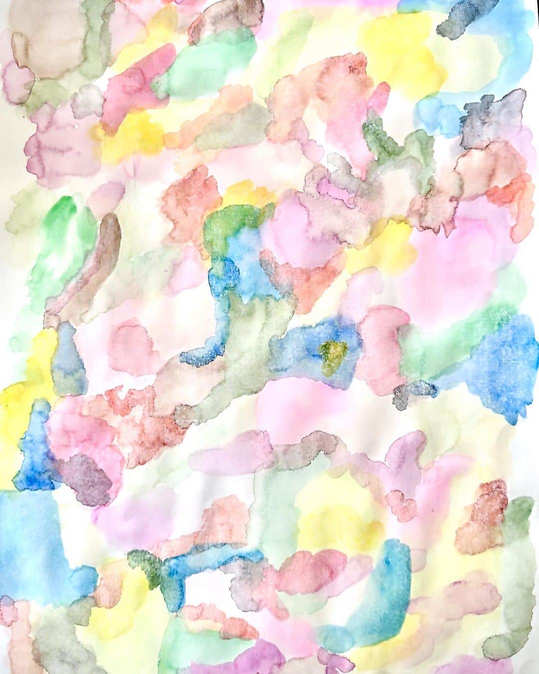 鈴木杏のインスタグラム：「いろあそび  #スズキの絵#彩雲シリーズ」