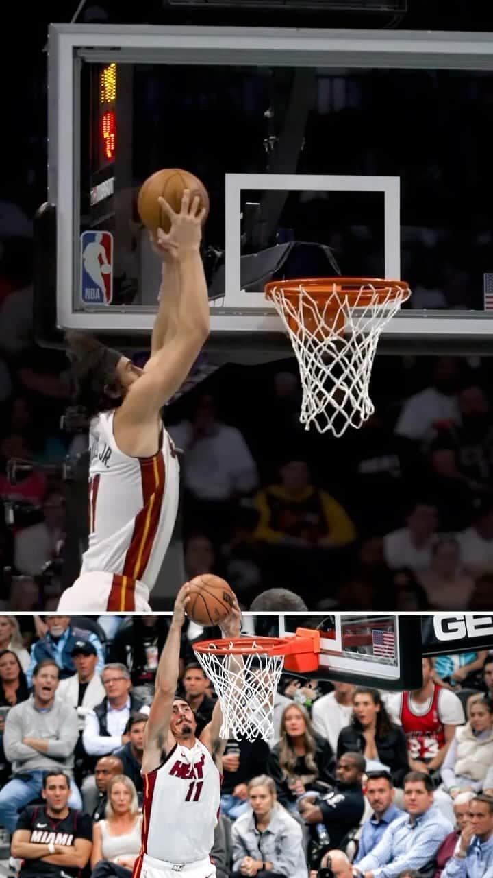 Miami HEATのインスタグラム：「Basketball rims are simply not safe around Jaime and nothing is being done about it」
