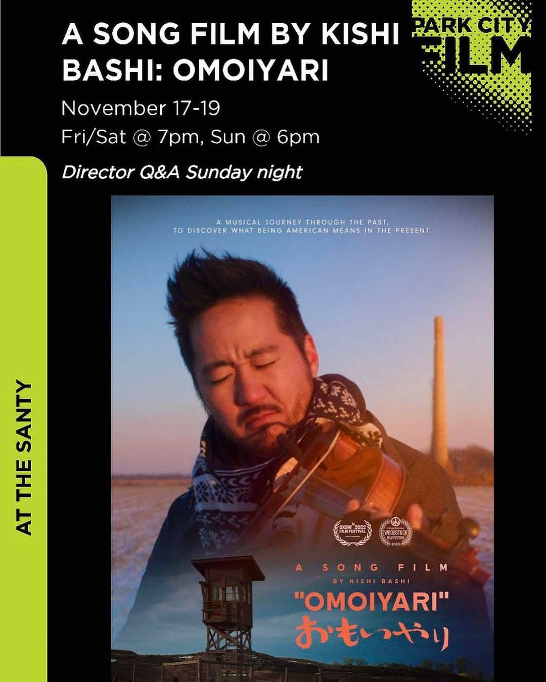 Kishi Bashiのインスタグラム：「Hello Park City and SLC friends! @omoiyarisongfilm will be screening this weekend at the Jim Sandy Auditorium for only $8 🥳  I won’t be able to make it, but our super producer @jjgerbertv and Heart Mountain board chair @shirleyannhiguchi will be there in person on Sunday! @jtaylorsmith will be zooming in as well.  Fri/Sat at 7pm, Sun at 6pm (with Q&A) Jim Sandy Theatre, Park City, Utah  Get more info and tickets at @parkcityfilm !」
