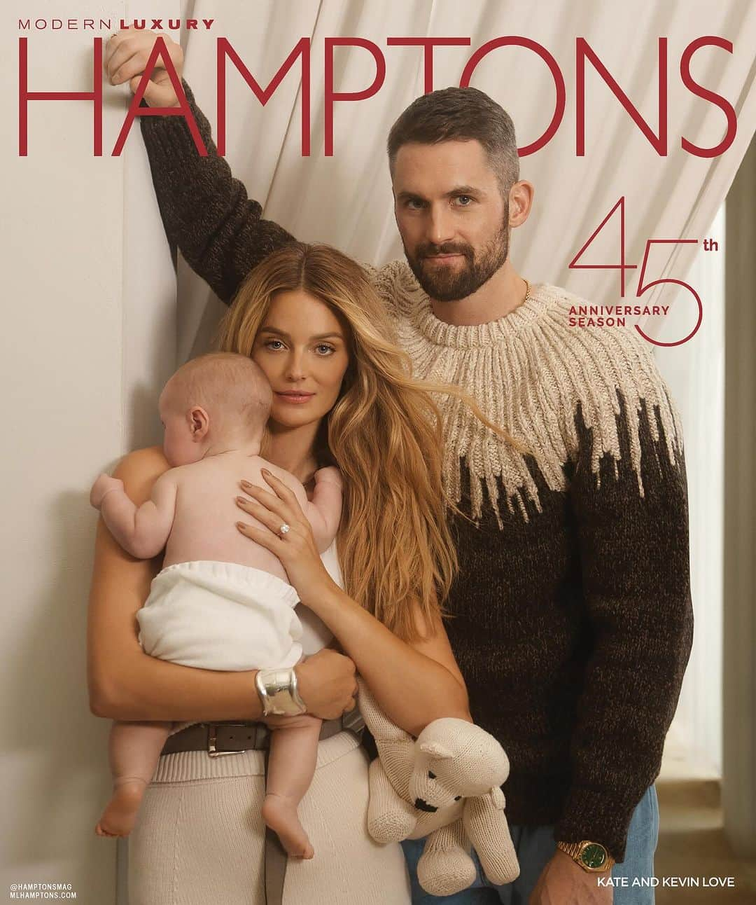 ケビン・ラブのインスタグラム：「Love Conquers All ✨ For NBA Forward @KevinLove and model @KateLove, keeping track of their busy schedules while jetting between homes in the Hamptons and Miami takes serious strategy. The juggle is real now that the power couple has welcomed a new baby to the family. We checked in with the Miami Heat star and Love Kate (@lovekateinc) founder to hear how they balance parenthood, prioritizing and philanthropy.  Link in bio to read the cover story 🤍  Photography: @alexandramartin Styling: @charlierincs and @courtneydmays Hair: @hairbyduber / @peteralexander.salon  Makeup: @taryllatkins Location: shot on location at 125 solano prado, coral gables available through @ashleycusackteam / @ewmrealty  Editor: @phebewahl  #hamptonsmagazine #kevinlove #katelove #holidays #modernluxury」