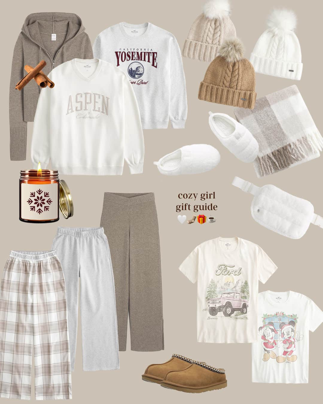 Hollister Co.のインスタグラム：「gift guide: the cozy homebody including the viral @gillyhicks set 🧦🪵☕️☁️」