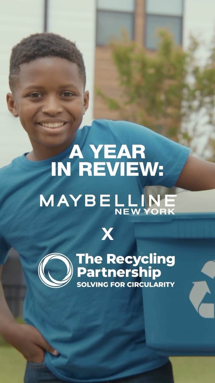 Maybelline New Yorkのインスタグラム：「Happy #AmericaRecyclesDay! We’re committed to making change by improving access to recycling for communities across the U.S. – that’s why we created the Small Town Access Fund with the @recyclingpartnership. Today marks our 1-year anniversary. Here’s what we’ve accomplished since then. Learn more through the link in bio.」
