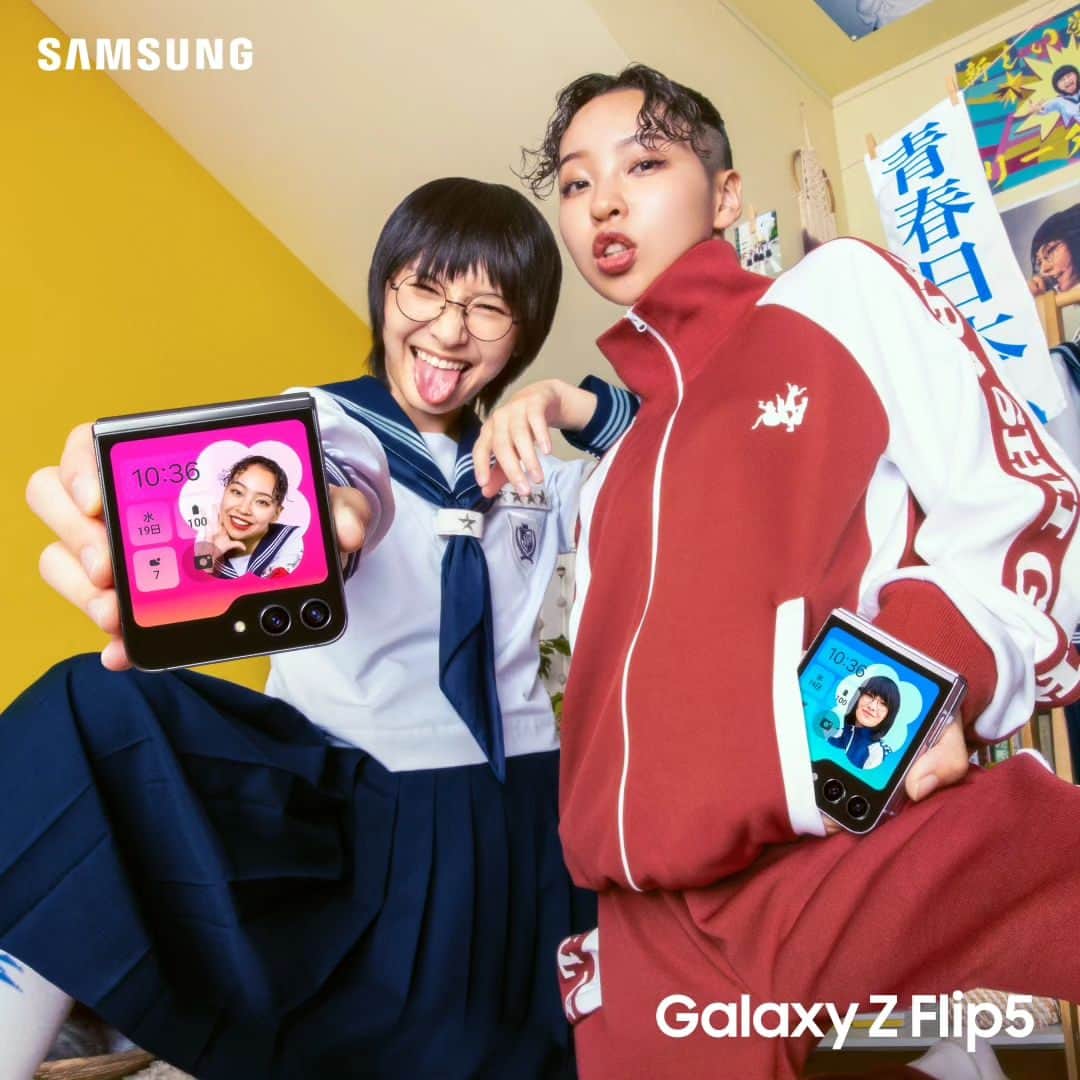 新しい学校のリーダーズさんのインスタグラム写真 - (新しい学校のリーダーズInstagram)「#Samsung #GalaxyZFlip5  新CM🗯 我々、出演しております‼️  KANONがアニメの聖地巡礼に出掛けたり MIZYUがダンス動画を撮ったり、  RINが推しのSUZUKAに夢中になったり、、？  GalaxyZFlip5で「推し活」する姿に注目です🔥  #JoinTheFlipSide  #GalaxyZFlip5x新しい学校のリーダーズ」11月15日 23時52分 - japan_leaders