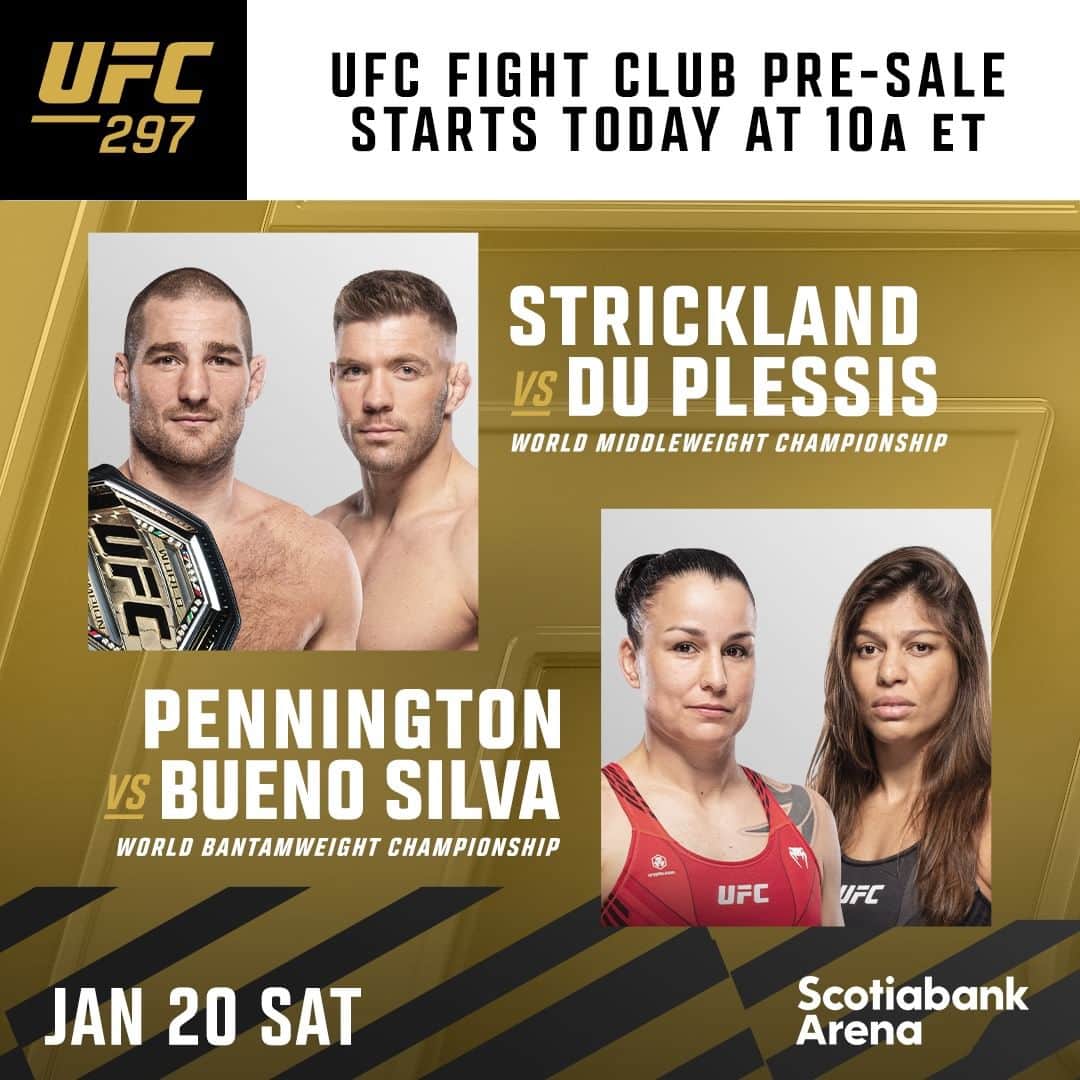 UFCのインスタグラム：「Toronto, we'll see you soon! 🍁  #UFC297 Flight Club Pre-Sale is LIVE!  Link in bio for tickets」