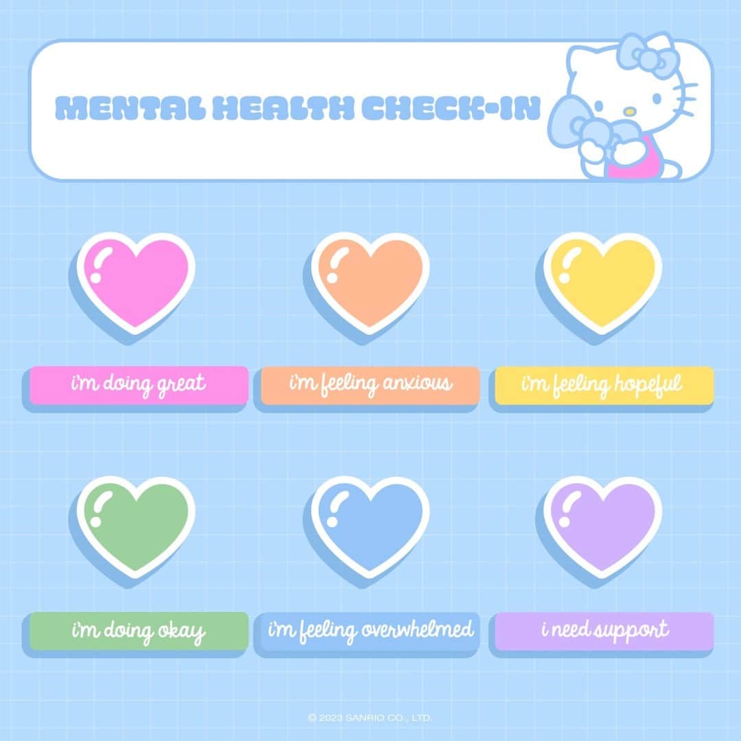 のインスタグラム：「#WellnessWednesday: It's time for a mental health check-in! Comment how you're feeling today with a 💗 emoji.」
