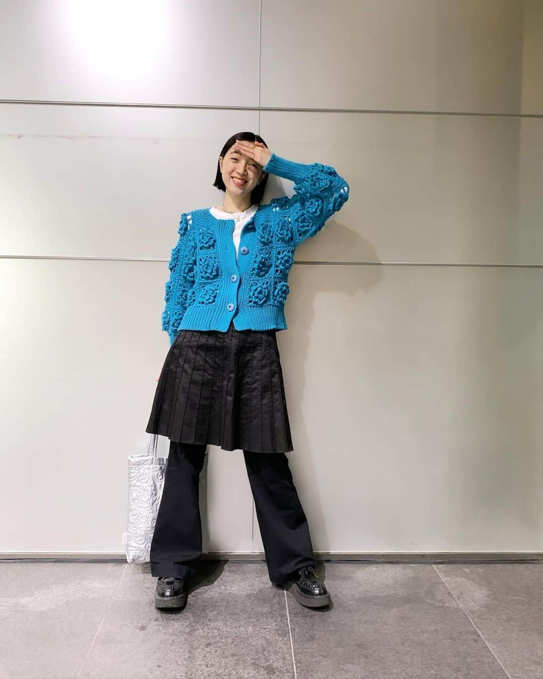 小谷実由さんのインスタグラム写真 - (小谷実由Instagram)「💎🦋🪡🪺🧊 knit @machupichu_shop . skirt used. bottoms @mamekurogouchi . shoes @georgecoxfootwear . bag @control_freak_official . #おみゆ箪笥」11月15日 16時44分 - omiyuno