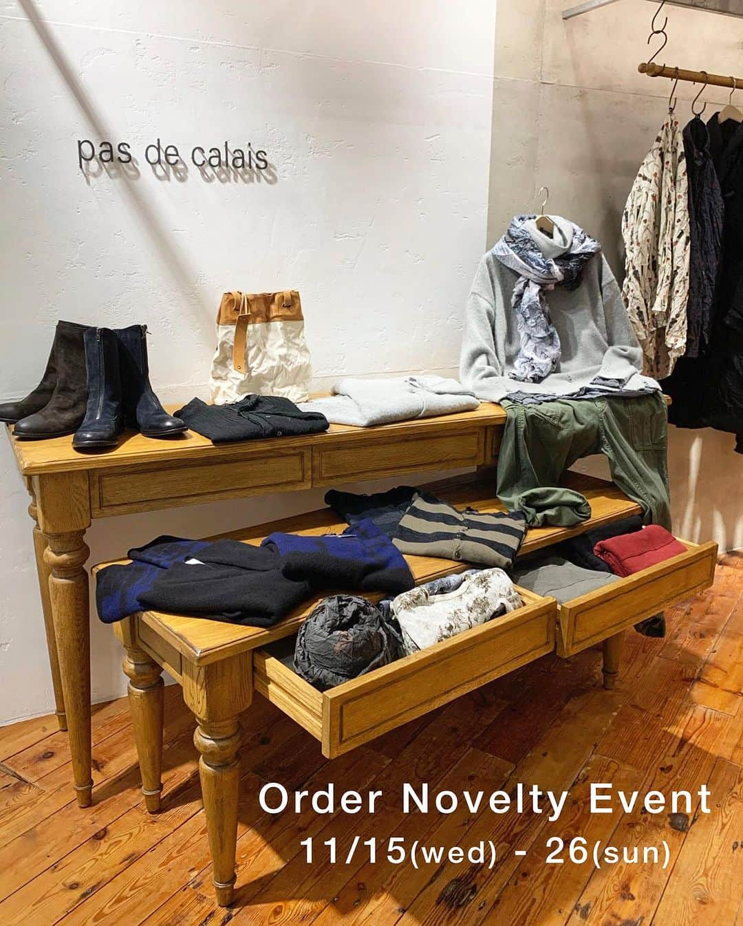 pas de calais -パドカレ-さんのインスタグラム写真 - (pas de calais -パドカレ-Instagram)「•  pas de calais  25th Anniversary  Special Order Novelty Event. 11/15(水)〜26(日)  8月から4ヵ月連続で開催してきたイベントも 11月で最後の期間になりました。 25周年の特別なノベルティをご用意しております！  ⚫︎5スタンプ オリジナルプリントバッグ ⚫︎10スタンプ タンクトップ2色(ミニバッグ付き) ⚫︎30スタンプ 京都引き染めストール ⚫︎50スタンプ 益子焼フラワーベース(作家:柏井羊さん)  ノベルティはオーダー品の為、 お渡しが2024年2月下旬〜3月下旬になります。  #pasdecalais  #pasdecalais_offical_jp  #パドカレ #23aw #25th #event #大人カジュアル」11月15日 16時53分 - pasdecalais_official_jp