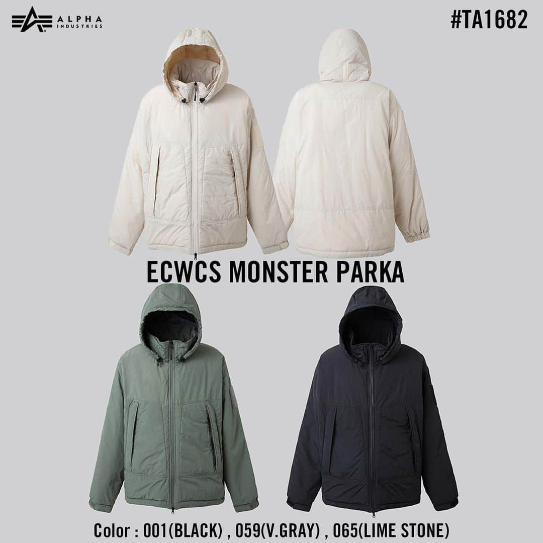 ALPHA INDUSTRIES JAPANさんのインスタグラム写真 - (ALPHA INDUSTRIES JAPANInstagram)「ECWCS MONSTER PARKA #TA1682  ¥38,500(in tax) Color : 001(BLACK) , 059(V.GRAY) , 065(LIME STONE) Size : M , L , XL  BALOON WIDE CARGO PANTS #TB1068 ¥14,850(in tax) Color : 001(BLACK) , 019(OLIVE) Size : S , M , L , XL  #alpha_industries_japan  #alpha_industries  #ALPHAINDUSTRIES #ALPHA #ALPHASHOP #モンスターパーカー #カーゴパンツ #ecwcs   #streetsnap #ファッションスナップ #military #fashion #outfitpost #ALPHA渋谷店 #アルファインダストリーズ #ミリタリー  #ミリタリーコーデ #ストリートファッション  #アメカジ  #ミリタリーアウター #アウター  #ミリタリージャケット  #冬アウター  #アメカジコーデ #白アウター  #ビッグシルエット  #カーゴパンツコーデ」11月15日 17時35分 - alpha_industries_japan