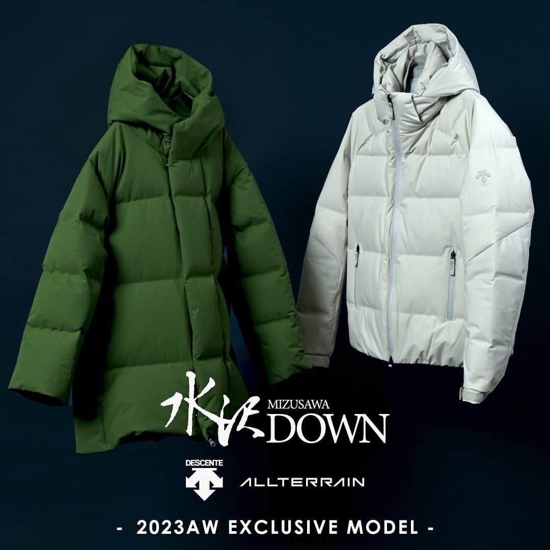 Bshop officialのインスタグラム：「毎シーズン好評「DESCENTE ALLTERRAIN」より、今季の別注モデルが入荷しました。  ・MIDDLE DOWN JACKET 〈WOMEN〉¥137,500 ・SHORT DOWN JACKET 〈MEN〉¥132,000  その他定番モデルも展開しております。 ぜひ店頭にてご覧ください。  @descente_allterrain   #descenteallterrain  #水沢ダウン  #23aw #bshop」