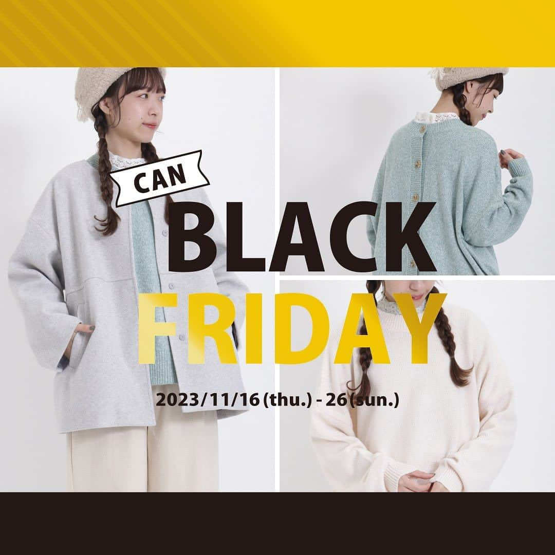 Samansa Mos2のインスタグラム：「◆◆◆CAN BLACK FRIDAY◆◆◆  　 この時期だけのお買い得！ 11/16(木)～11/26(日)限定のスペシャルプライスアイテムが揃いました！  各店舗今すぐ使えるアウターやニットなど、 見逃せないアイテムを特別価格でご用意しております。 合わせてお買い得イベントも開催いたしますのでお楽しみに！ 詳しくはお近くの店舗まで♪  　 ———————————  　 ▼BLACK FRIDAY特別価格アイテム▼  ・ウーリーライク切替ショートコート No_1304807 ピンク/キナリ/グレー/チャコール LIMITEDPRICE!￥5,940(tax incl.)  ・グレンチェック切替ショートコート No_1304950 ブラック LIMITEDPRICE!￥5,940(tax incl.)  ・【マシンウォッシャブル】 メランジ前後2WAYニット No_1609931 キナリ/ピンク/ベージュ/グリーン/グレー/チャコール LIMITEDPRICE!￥3,630(tax incl.)  　 ——————————— 　  　　　＼＼同時開催！／／ 【CAN Chumポイント20％還元！！】 　  期間中、通常の20倍のポイントが付くお得なイベントを開催！ 即日付与なので次回のお買い物からすぐに使えます♪ 当日登録の方も対象なのでこの機会にぜひご登録ください！  CAN ONLINE SHOPでも同時開催中ですのでぜひチェックして下さい♪ 　  《CAN Chumアプリポイント還元について》 ※当日入会の方も対象となります。 ※全ステージの会員様20％ポイント還元(付与)となります。 ※詳しくはご来店の際にスタッフまでお尋ねください。  　  #samansamos2 #サマンサモスモス #sm2 #SM2 #canshopig #tsuharu #TSUHARUbySamansaMos2 #ツハル #ナチュラル #ガーリー #wintercollection #ブラックフライデー #blackfriday」