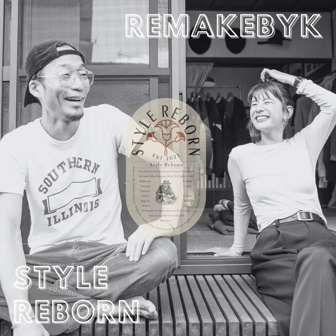 スザンヌのインスタグラム：「StyleReborn @stylereborn0829   2023年11月17日（金） 20時〜　Online Storeオープン  REMAKEBYK @remakebyk × Style Reborn @stylereborn0829  collaboration🪡🤝  ケンタくんとの出会いは運命だったと（勝手に笑笑）思ってます。  これをこんな風にって自分の手持ちの服をくっつけてみたり切り離してみたり、作りたい服のイメージは湧き出てるのに作れない!!（そりゃそう。笑） あーどうしたらいい?誰に聞く?誰にお願いする?と悩み、 頭を抱えてまずはアポを取り色んな企業の方に会いに行ったりしたのですが当たり前だけどまずはデザイン、パターンを作って他にも諸々やって、それでもたくさん作らないとコストが合わない...😭 わたしがこのブランドで表現したかった古着のリメイク。世界で一つだけのお洋服。という理想からどんどんかけ離れていってしまう。 そんな時（諦めずに本当によかったぁ🥺） 【熊本　古着　個人】と検索していくとひっそりとremake by kとヒット!!ダメ元で電話すると出てくれた!! そして、その電話の一時間後には工房にお邪魔して打ち合わせしました。笑 するともうそこからは本当に不思議。わたしの今すぐ欲しい!!お洋服がそこに溢れていました♡ ケンタくんの古着を愛する天才的センスが大好きすぎるし、わたしのここがこうなれば最高!を下手くそな説明で理解してくれて思ったことをそのまま表現してくれて、今回奇跡のコラボレーションが生まれました!! ケンタくんがいなかったらきっとStyleRebornの誕生はまだまだ先になっていたでしょう。本当に心から感謝しています。 ケンタくんのこだわりのリメイクにStyleRebornのアクセントが加わったコラボレーション。 実はますます進化しつつ、第二弾・第三弾と進行中です♡これまためちゃかわぁ♡メンズの皆様にも😎 ずっと楽しみにしていて欲しいです。普段クールなケンタくんが笑うとわたしまで嬉しくなるのでこれからそんな瞬間がたくさん見れたらいいなと思います。  REMAKEBYK collaborationの全アイテムは @stylereborn0829  のアカウントからご覧いただけます😌 是非チェックしてください☺️🌈  皆様のお気に入り♡見つかるといいなぁ☺️  #stylereborn #スタイルリボーン #suzanne #スザンヌ #remakebyk #リメイクバイケー #yama」