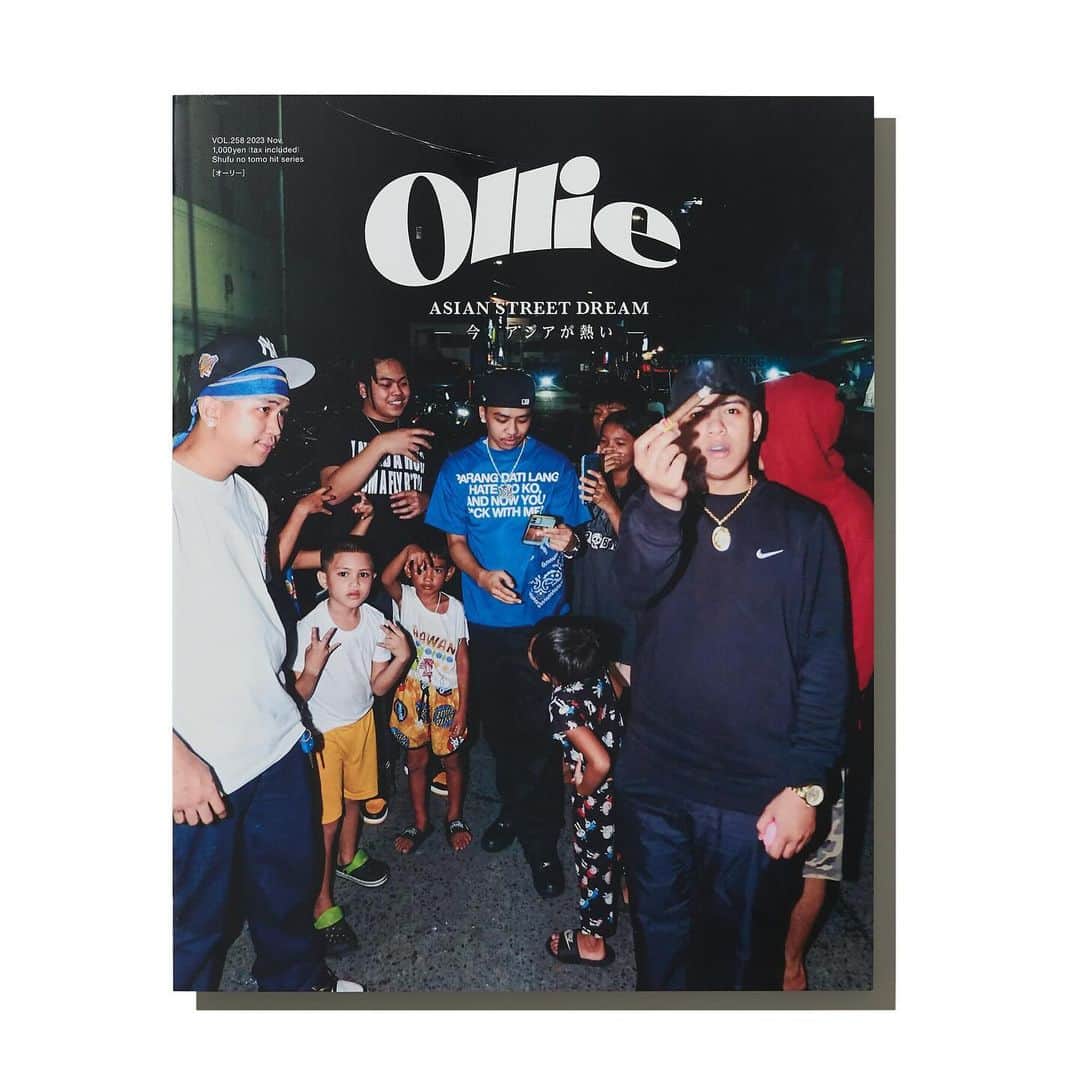Olliemagazineのインスタグラム：「. Ollie Vol.258 2023 AUTUMN/WINTER 「ASIAN STREET DREAM」 - 今、アジアが熱い -  最新号は明日より発売開始！ New issue is coming out tomorrow.  お求めはお近くの書店にて！  Cover staff: Photograph_Jazper Salinas Cast_O SIDE MAFIA  Back cover Photograph_Yuga Suzuki  #olliemagazine#olliemag#ollie#Ollie_Vol258#streetculture#street#skateboard#skate#skater#music#hiphop#rap#rapper#art#fashion#graffiti」
