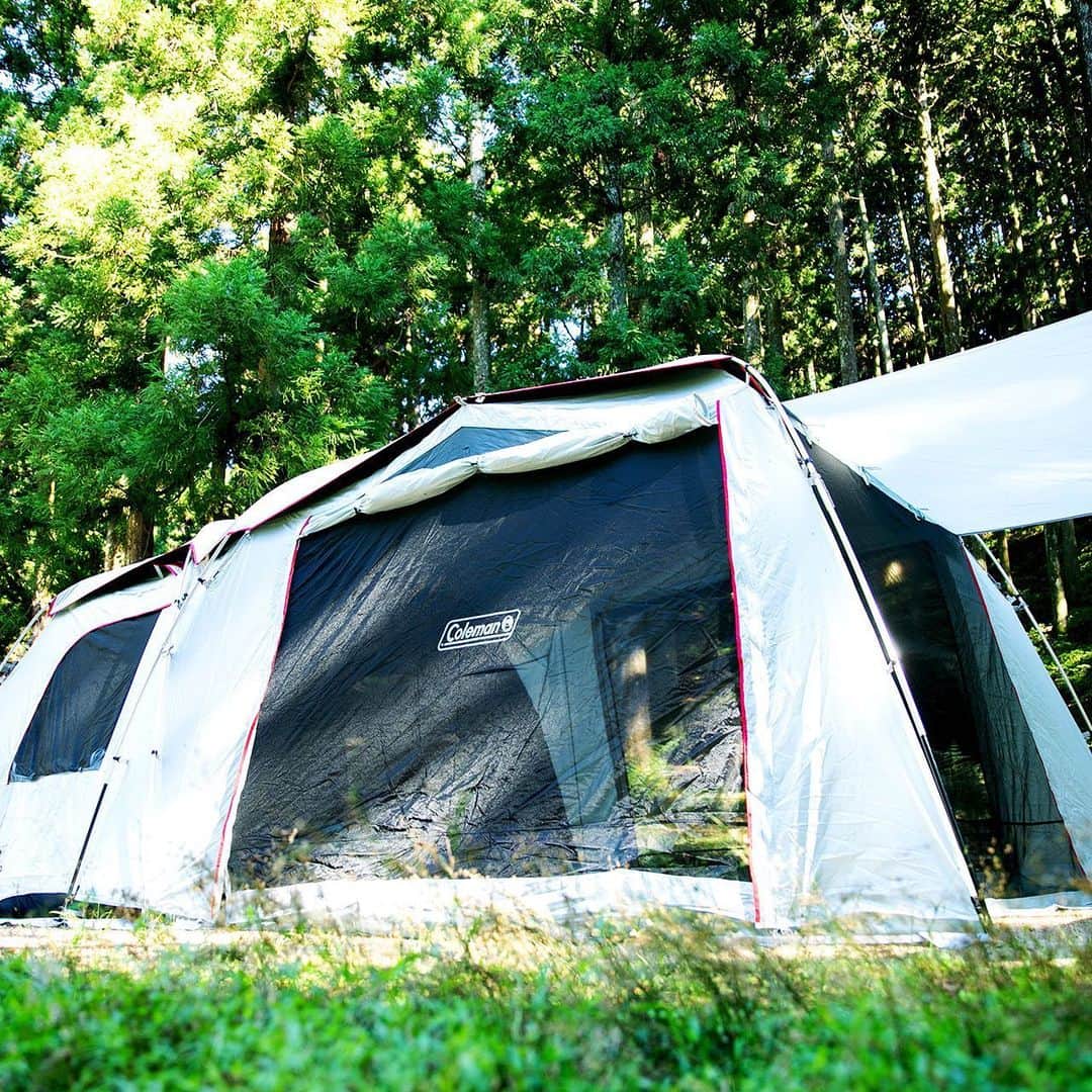 キャンプ情報サイト［ランタン］のインスタグラム：「CAMP SMILE STYLE ／ 木漏れ日と爽やかな風の中で過ごすグループキャンプ。 にぎやかに過ごすみんなの大切な思い出に ＼ いろんなキャンパーのキャンプスタイルを現地取材と一般キャンパーからの投稿で数多く掲載してます。 . . 詳しくは @lantern.camp webサイトをご覧ください . . #camp #camping #camplife #outdoor #travel #trip #lantern_smile #キャンプ #キャンプ用品 #アウトドア #テント #自然 #旅行 #キャンプ初心者 #キャンプ好きな人と繋がりたい #アウトドア好きな人と繋がりたい #camper #外遊び #キャンプスタイル #かぶとの森テラス #グループキャンプ #グルキャン #Coleman #コールマン #インフィニティチェア #２ルームハウス」