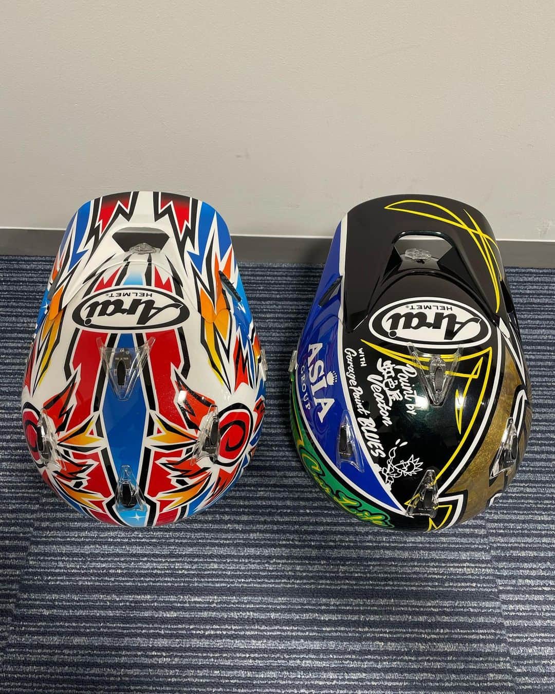黒山健一のインスタグラム：「Arai helmet👍  #araihelmet」