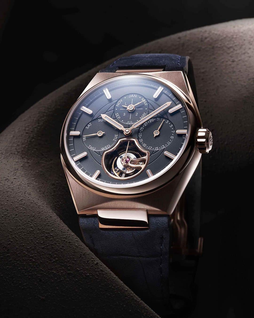 フレデリックコンスタントのインスタグラム：「To celebrate the thirty-fifth anniversary of the brand, as well as the fifteenth anniversary of our Manufacture tourbillon, we proudly unveil a new highly limited edition of 35 pieces in the Highlife collection: the Tourbillon Perpetual Calendar.   Combining the best of tradition and innovation, this timepiece bears witness to the ongoing progress of a manufactory dedicated to watchmaking excellence.   #HighlifeCollection #LiveYourPassion #Tourbillon #PerpetualCalendar #LimitedEdition」