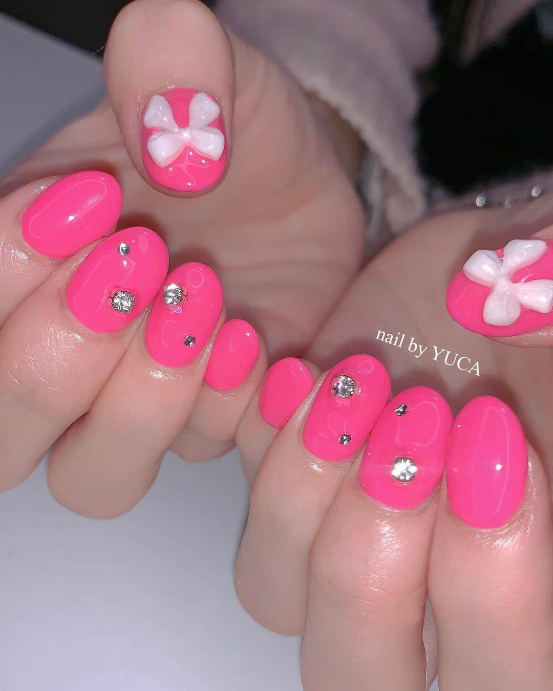 YUCAさんのインスタグラム写真 - (YUCAInstagram)「🩷🩷🩷🩷 ⁡ ⁡ ⁡ #pinknails #ピンクネイル #nail #ネイル #젤네일 #네일  #tettynail #유카네일 #美甲 #yucanail」11月15日 19時58分 - yuca_814