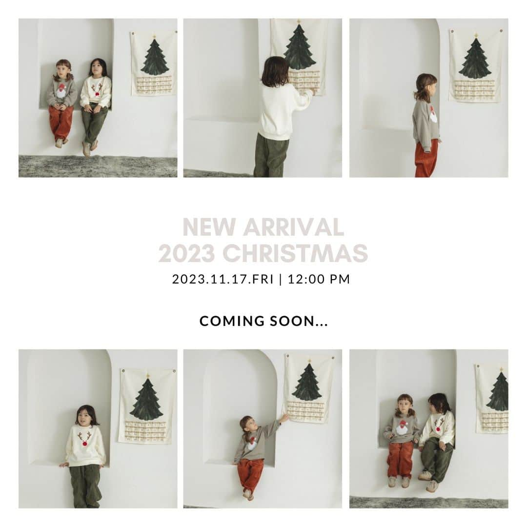 coucou manon フォトイベントをする子供服ブランドのインスタグラム：「＼coming soon...🎄／  CHRISTMAS ITEMS🎅🎁  【11/17(Fri)12:00】よりクリスマスアイテムが販売開始します📢 詳細は明日の投稿をお楽しみに・・・🤶  本日から11/19までZOZOWEEK開催中！お見逃しなく〜💨  - - - - - - - - - - - - - - - - - - - - - - - - - - - - - - - - 質問や感想はコメントにてお待ちしております💫 📍気になる投稿は「保存」を押してね📍  #ペアマノン #pairmanon #キッズ #キッズ服 #子供 #子ども #子供服 #子ども服 #こども #こども服 #キッズファッション #女の子キッズ #男の子キッズ #女の子コーデ #男の子コーデ #クリスマスコーデ #クリスマスグッズ #新作アイテム #秋冬コーデ #お出かけコーデ #リンクコーデ #おでかけ #ZOZO #ZOZO購入品 #ペアマノン購入品 #ZOZOTOWN #ゾゾ #クリスマス #クリスマスアイテム」