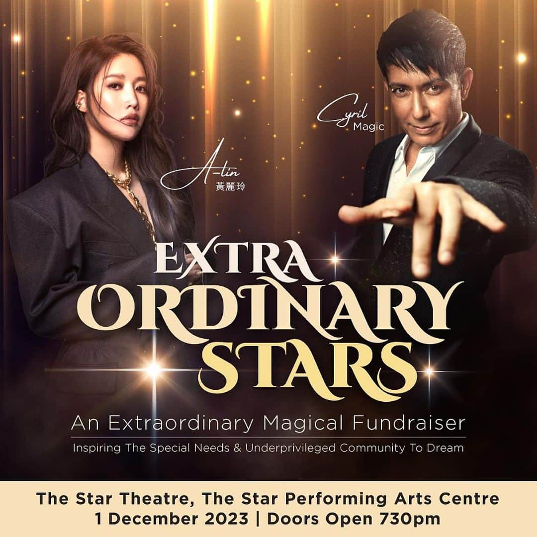 セロさんのインスタグラム写真 - (セロInstagram)「#Repost @uylight ・・・ 🌟 Global superstars and Singapore finest talents are coming together for magical fundraising night 🌟  📅 1 December 2023 📍 The Star Theatre, The Star Performing Arts Centre, Singapore  Experience the celestial voice of A-Lin and the mind-boggling illusions of Cyril Takayama✨ More than that, be a witness of our exceptional talents (swipe to see more)  Are you ready to make a difference and power someone’s dream?🌟  All ticket sales will be donated equally to 3 IPC charity organisations: @extraordinarypeoplesg, @ymca.singapore @happeeheartsmovement. *Every ticket comes with a 250% tax rebate.  Grab Your Ticket Now 👉🎟️ #uylight #unleashyourlight #extraordinarystars2023 #extraordinarystars #extraordinarystarssince2011」11月15日 20時09分 - cyrilmagic