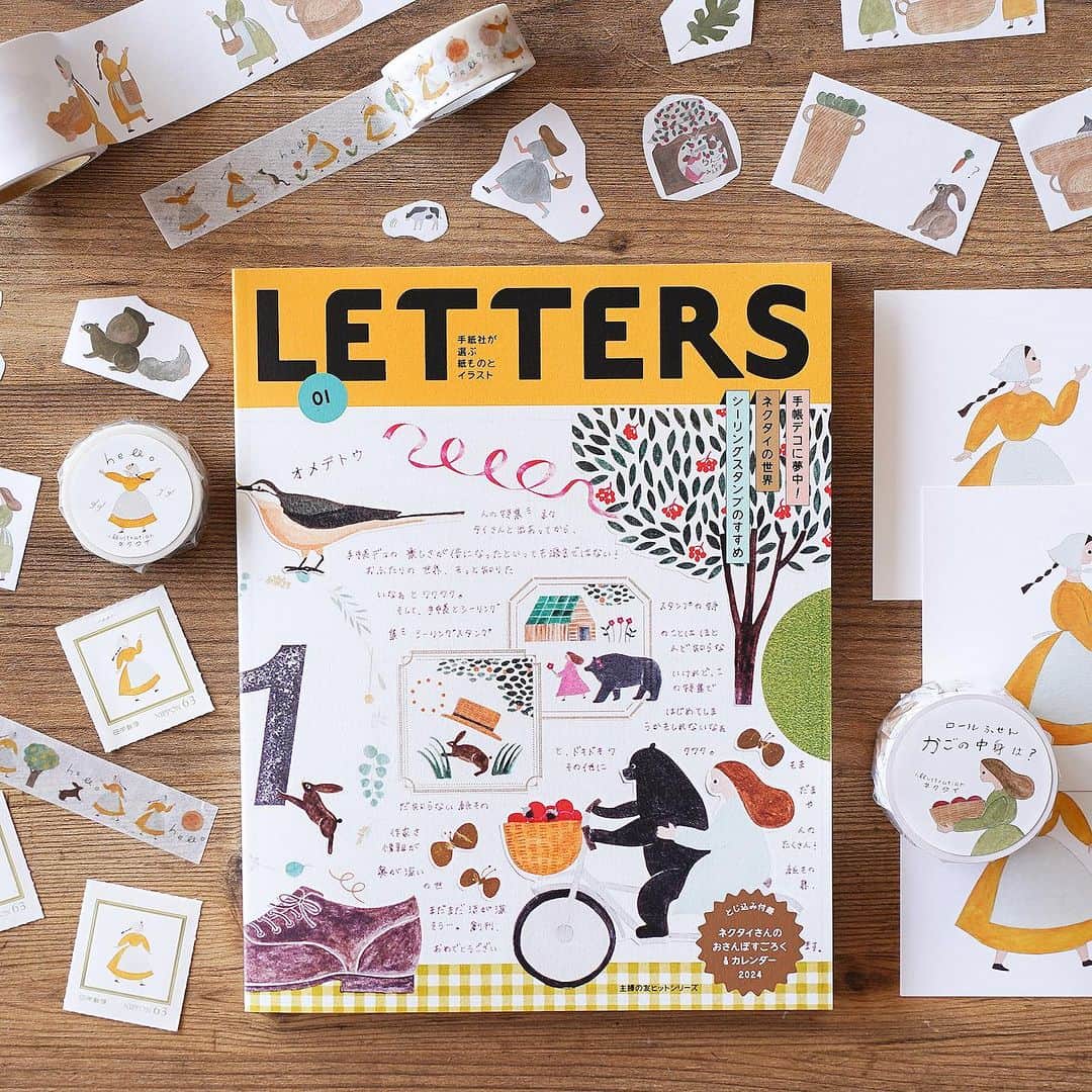 手紙社のインスタグラム：「【11月18日(土)・19日(日)、11月23日(木)〜26日(日)「LETTERSフェア at ネクタイアトリエ」】 11月1日（水）に創刊した手紙社の新雑誌『LETTERS』では、第2特集にイラストレーターユニット・ネクタイさん（@nenene.necktie）を特集しております。そこで、なんと！　11月18日（土）・19日（日）、11月23日（木）〜26日（日）の合計6日間、『LETTERS』の創刊を記念して、北海道札幌市のネクタイアトリエで「LETTERSフェア」を開催することになりました！  『LETTERS』をきっかけに誕生した新作をはじめ、手紙社のオリジナル雑貨をたっぷりお届けいたします。2週目には「手帳デコを楽しむ会」やお手紙にまつわるワークショップも開催いたしますので、ぜひ詳細をチェックしてくださいね！  ▶︎詳しくは「@tegamisha_letters」プロフィールのリンクより、「LETTERSフェア at ネクタイアトリエ」へ！  【LETTERSフェア at ネクタイアトリエ】 会期：2023年 11月18日（土）・19日（日）、11月23日（木・祝）〜26日（日） 時間：11:00〜16:00 場所：ネクタイアトリエ（北海道札幌市東区北8条東15丁目1-22） @necktie.atelier_shop  お問い合わせ：042-444-5367」