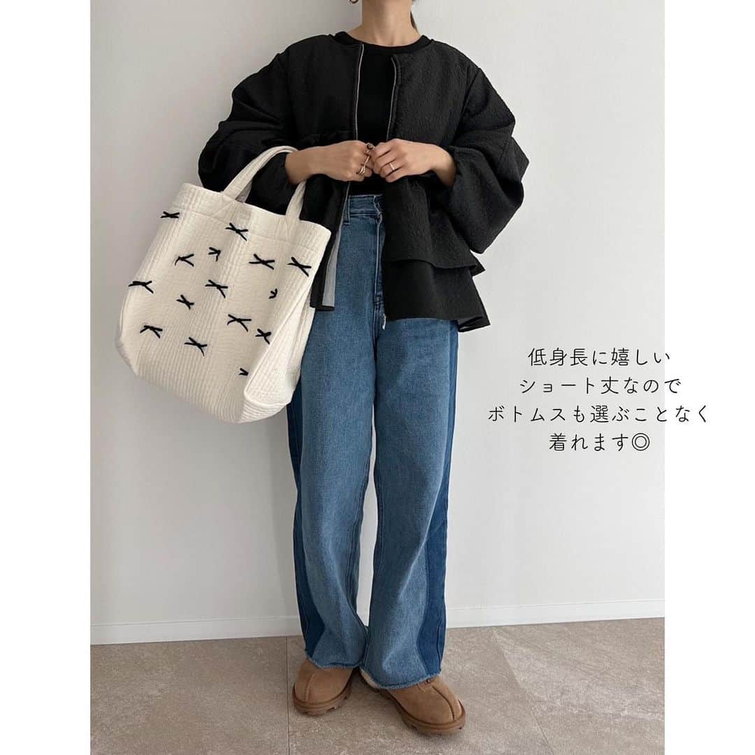 selectshop amieさんのインスタグラム写真 - (selectshop amieInstagram)「ティアードフリルジャケット ¥5990-  着丈　約60㎝ 身幅　約52㎝ 袖丈　約59㎝ 肩幅　約39.5cm  model身長 // 150cm  ---✂︎-----✂︎-----✂︎--- 低身長向けのお洋服 販売しております❤︎ @amie__1201  ぜひフォローお願いします☺︎ ---✂︎-----✂︎-----✂︎---  #低身長コーデ #低身長 #低身長ファッション #低身長女子 #低身長ママ  #プチプラコーデ #150cmコーデ #30代コーデ #おちびコーデ #148cmコーデ #149cmコーデ  #春コーデ #春服 #小柄コーデ #小柄女子 #小柄ファッション #小柄ママ #大人女子コーデ #低身長大人女子 #アラフォーママ #アラフォーコーデ」11月15日 20時55分 - amie__1201